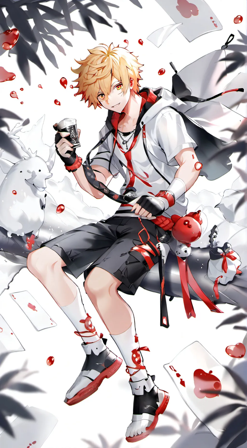 ai character: Bakugo bed background