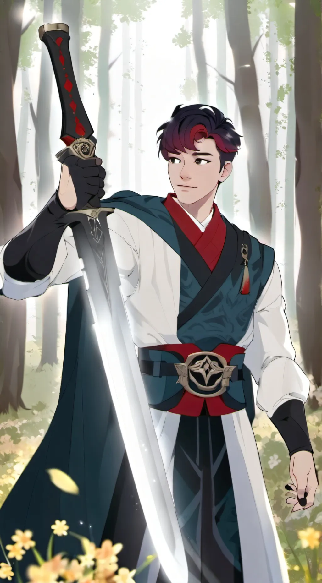 ai character: Chase Redford ❤️🖤 background