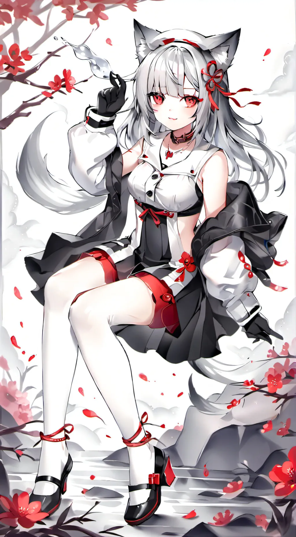 ai character: catgirl background