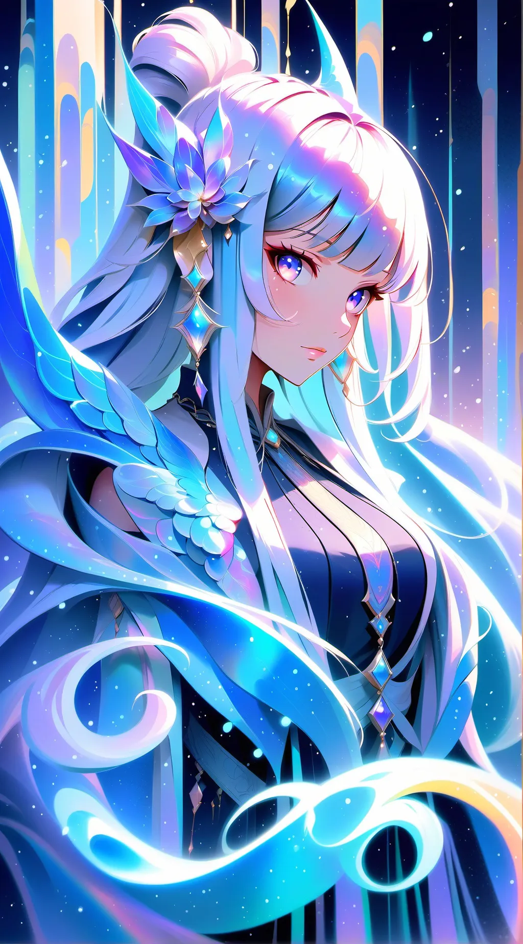 ai character: Lily myocemojicat background