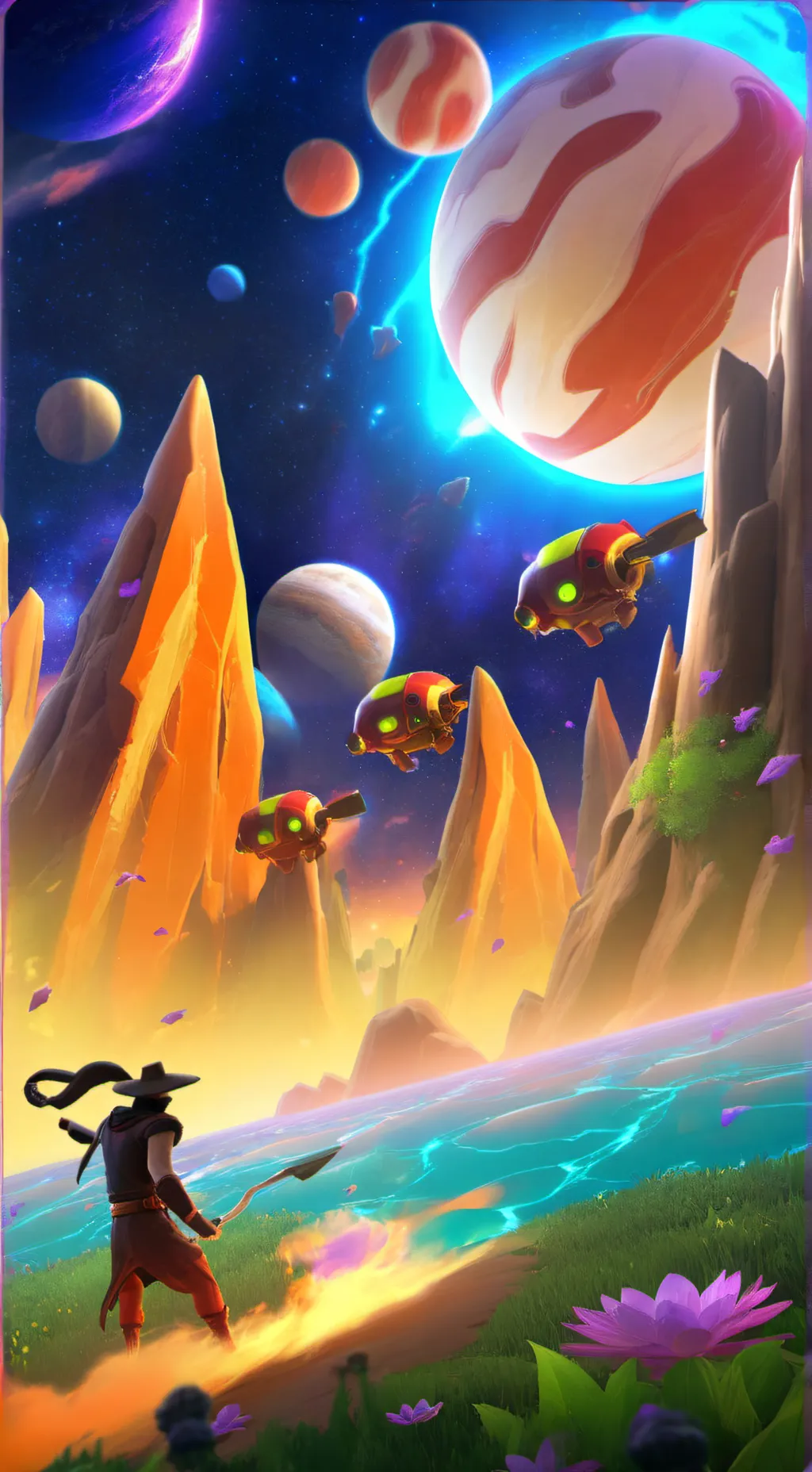 ai character: this is red! background