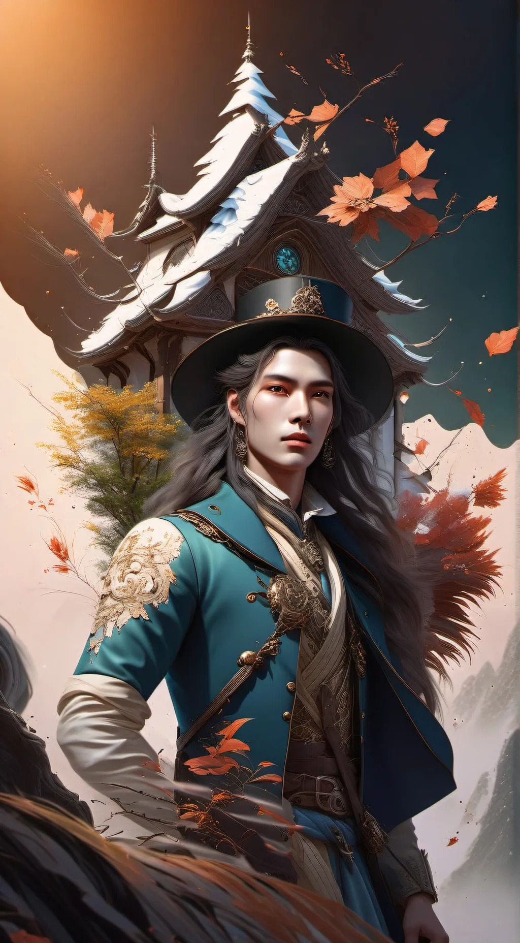 ai character: ninja profesional  background