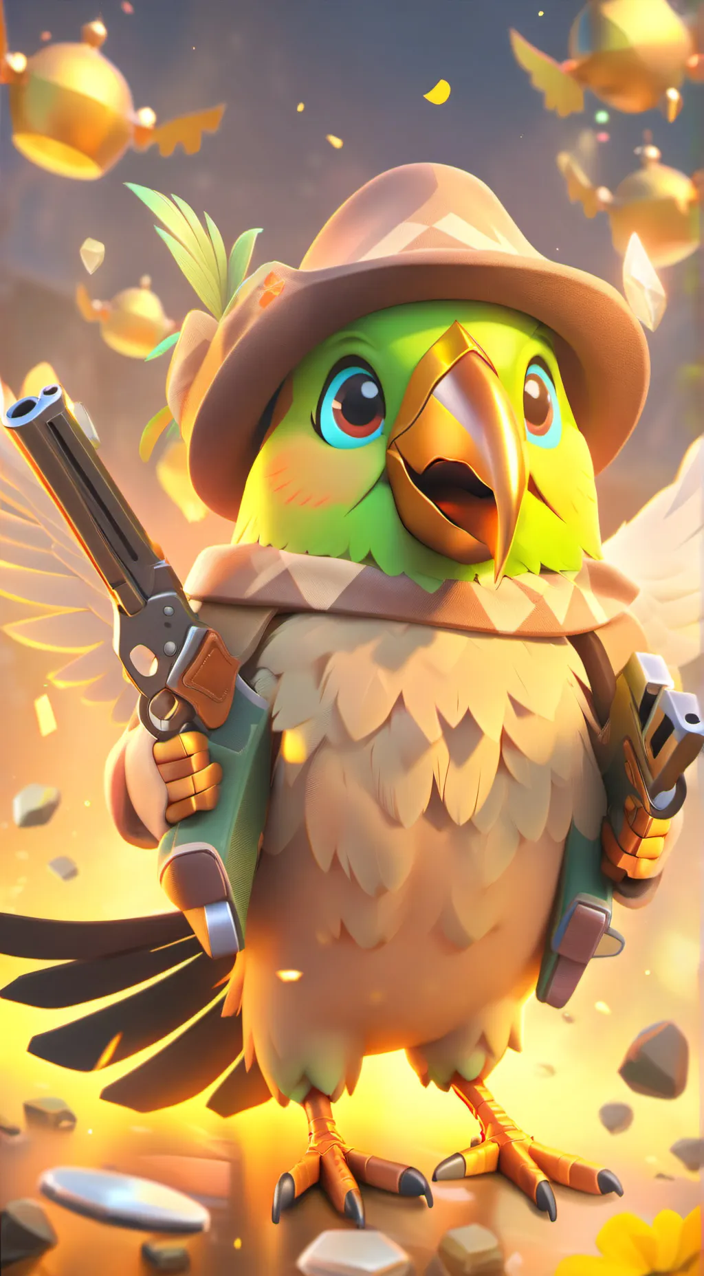 ai character: bird background