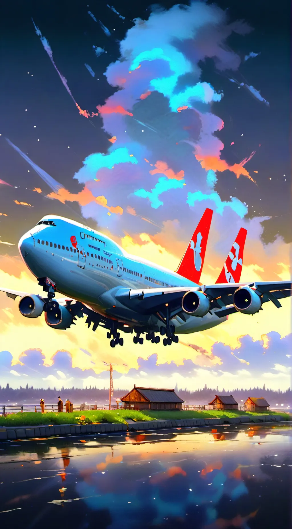 ai character: Japan Airlines 747 background