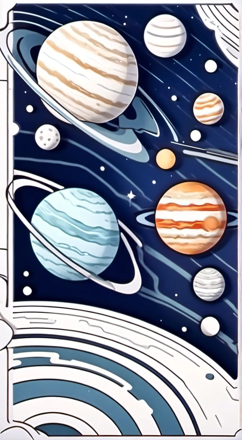 ai character: The solar system background