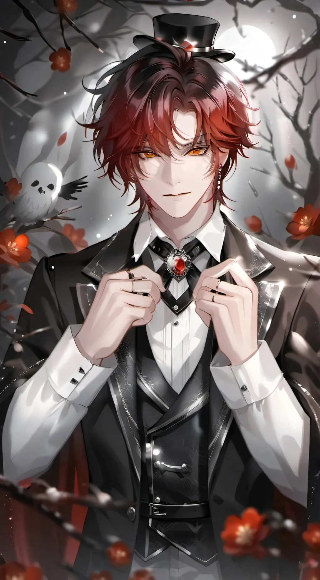 ai character: felix🌹✨💗 background