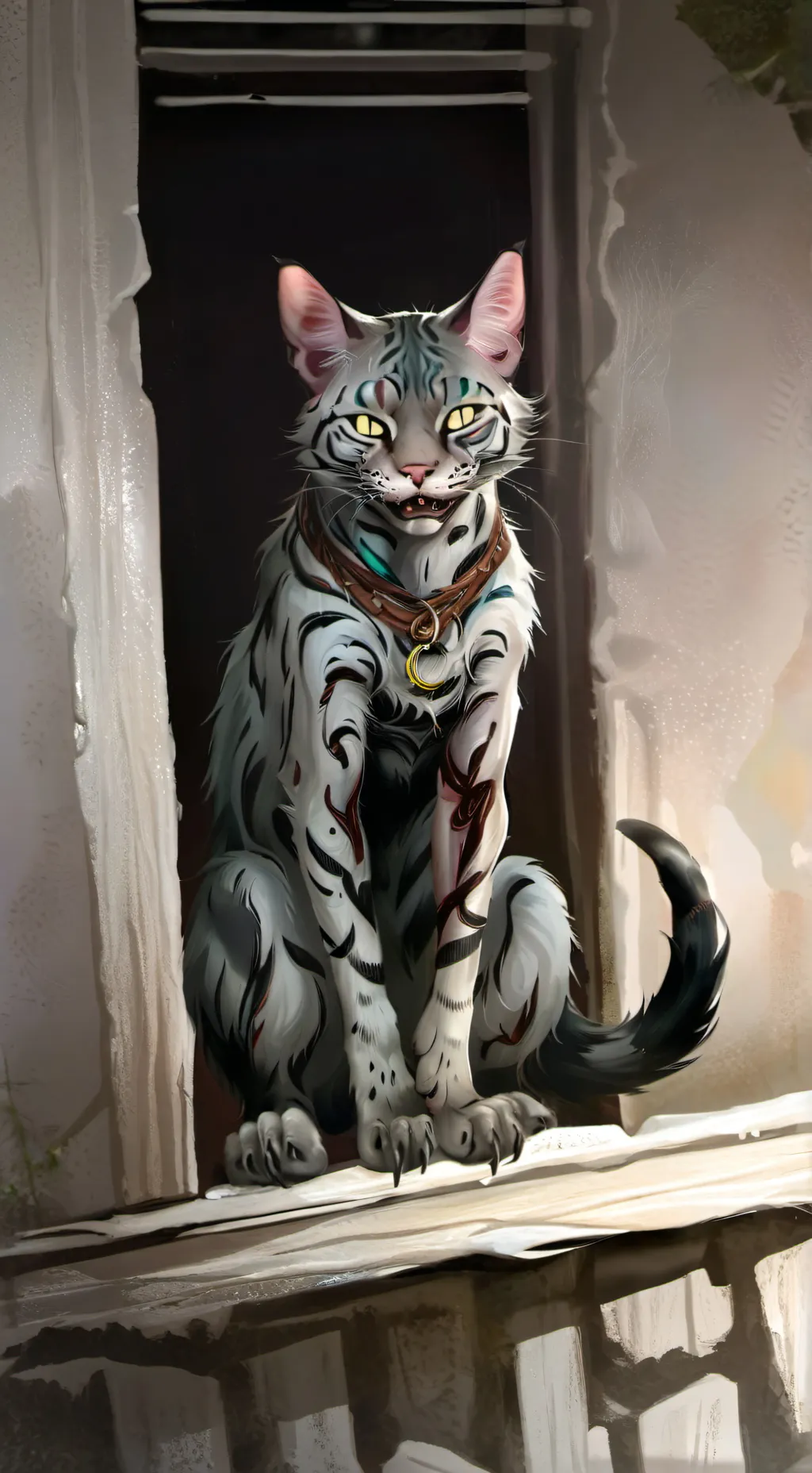 ai character: Chesire Cat background