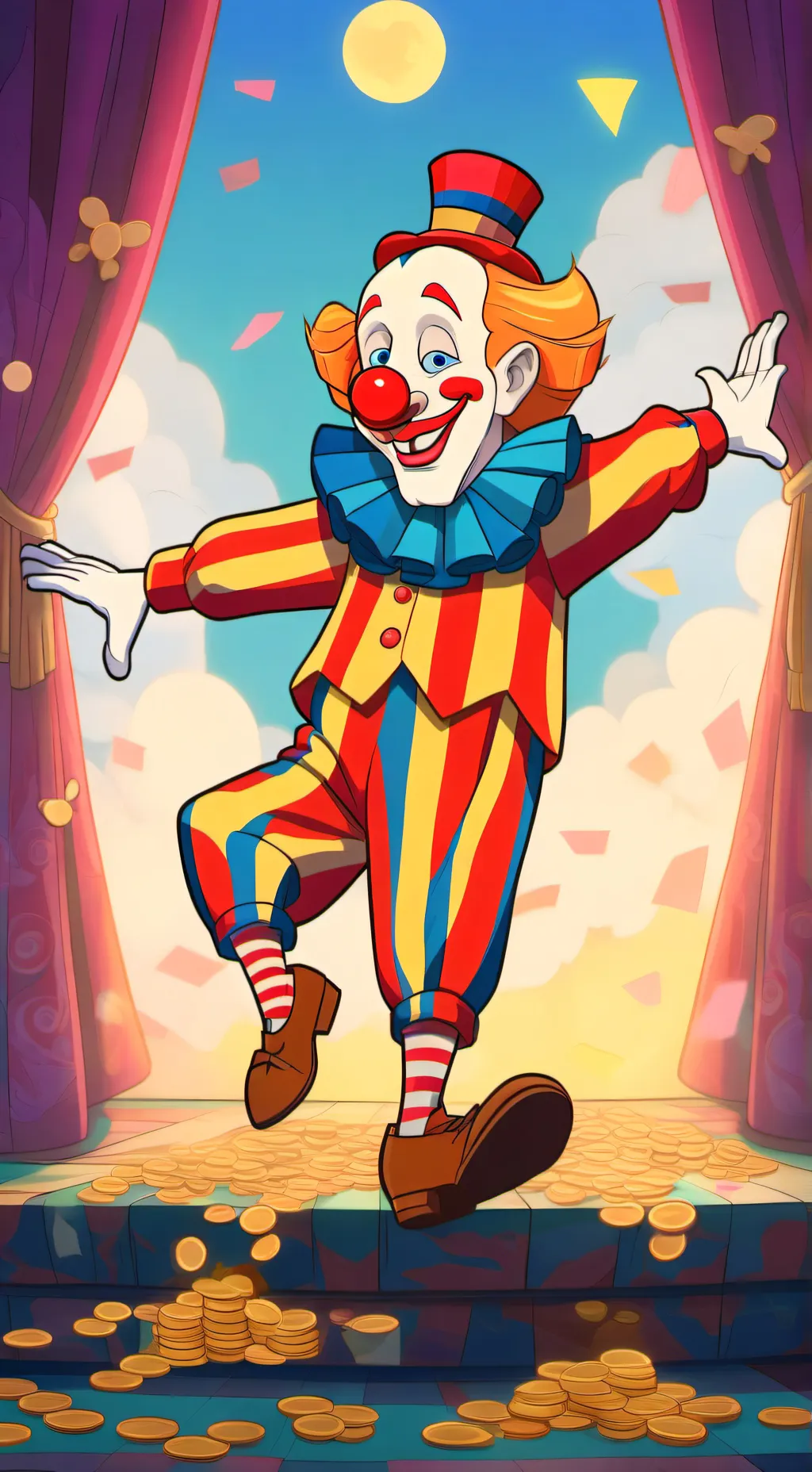 ai character: art the clown background