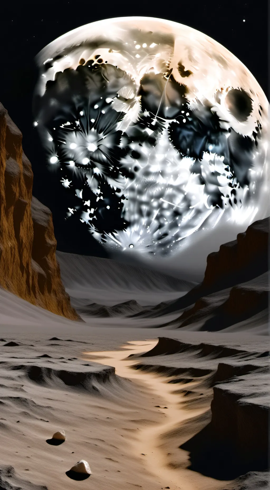 ai character: The moon?.. background