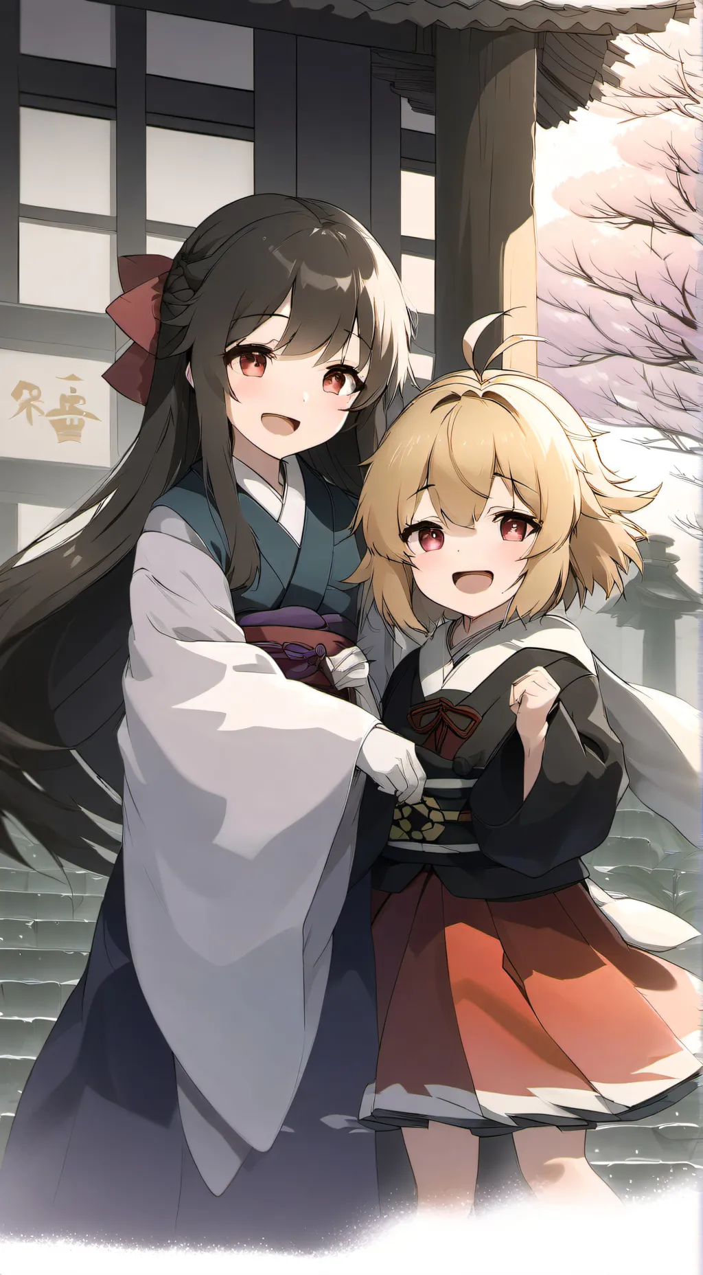 ai character: Reimu and Yukari  background