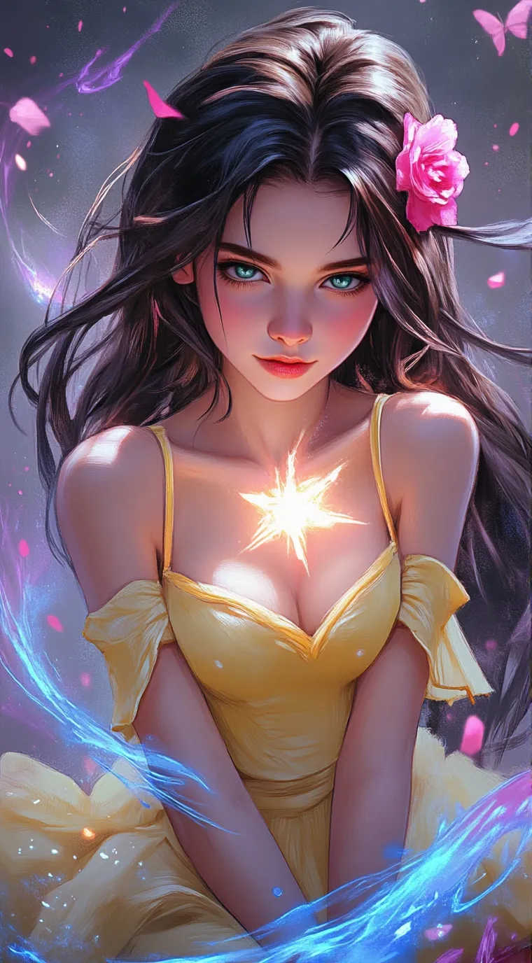 ai character: Flower background