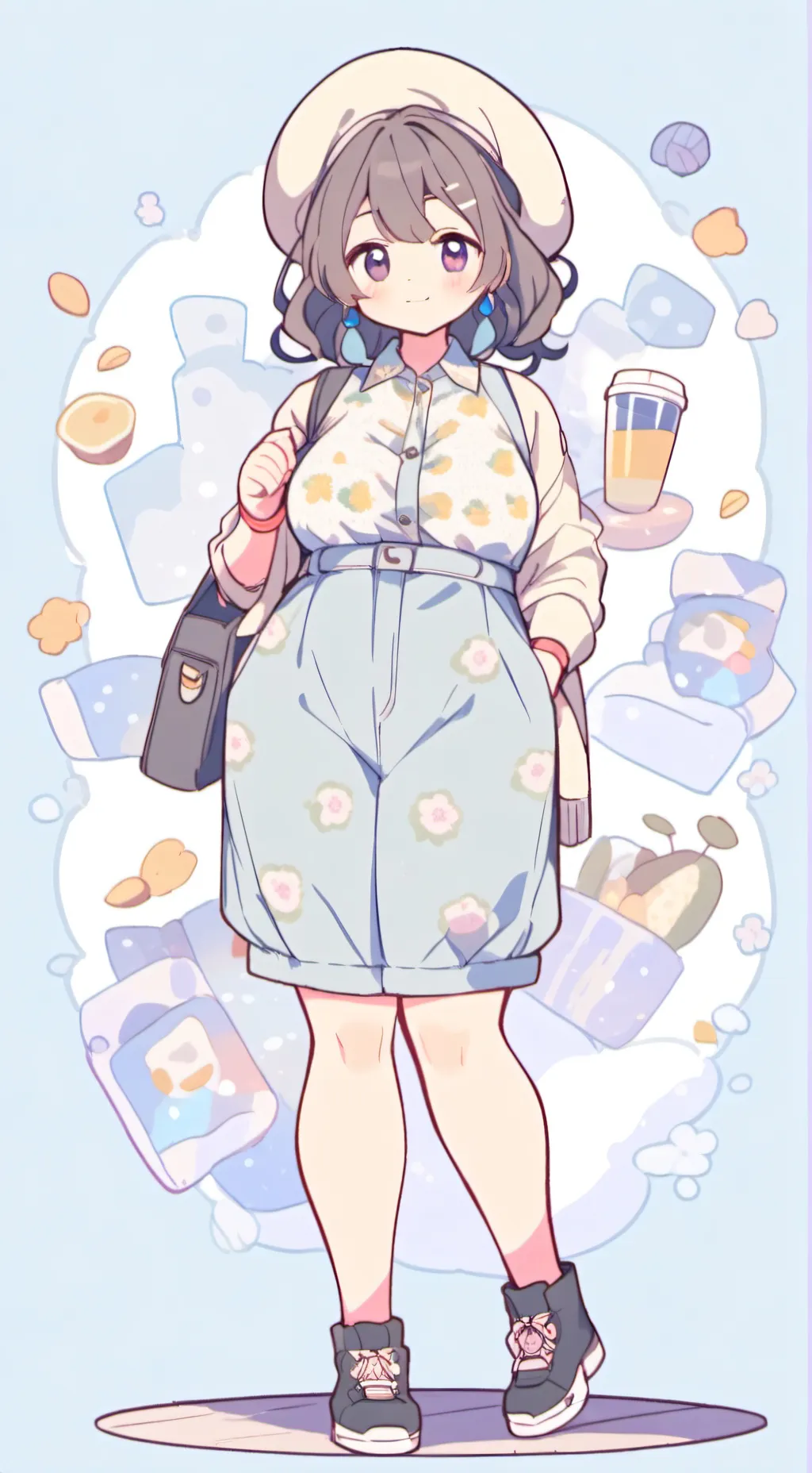 ai character: grassa background