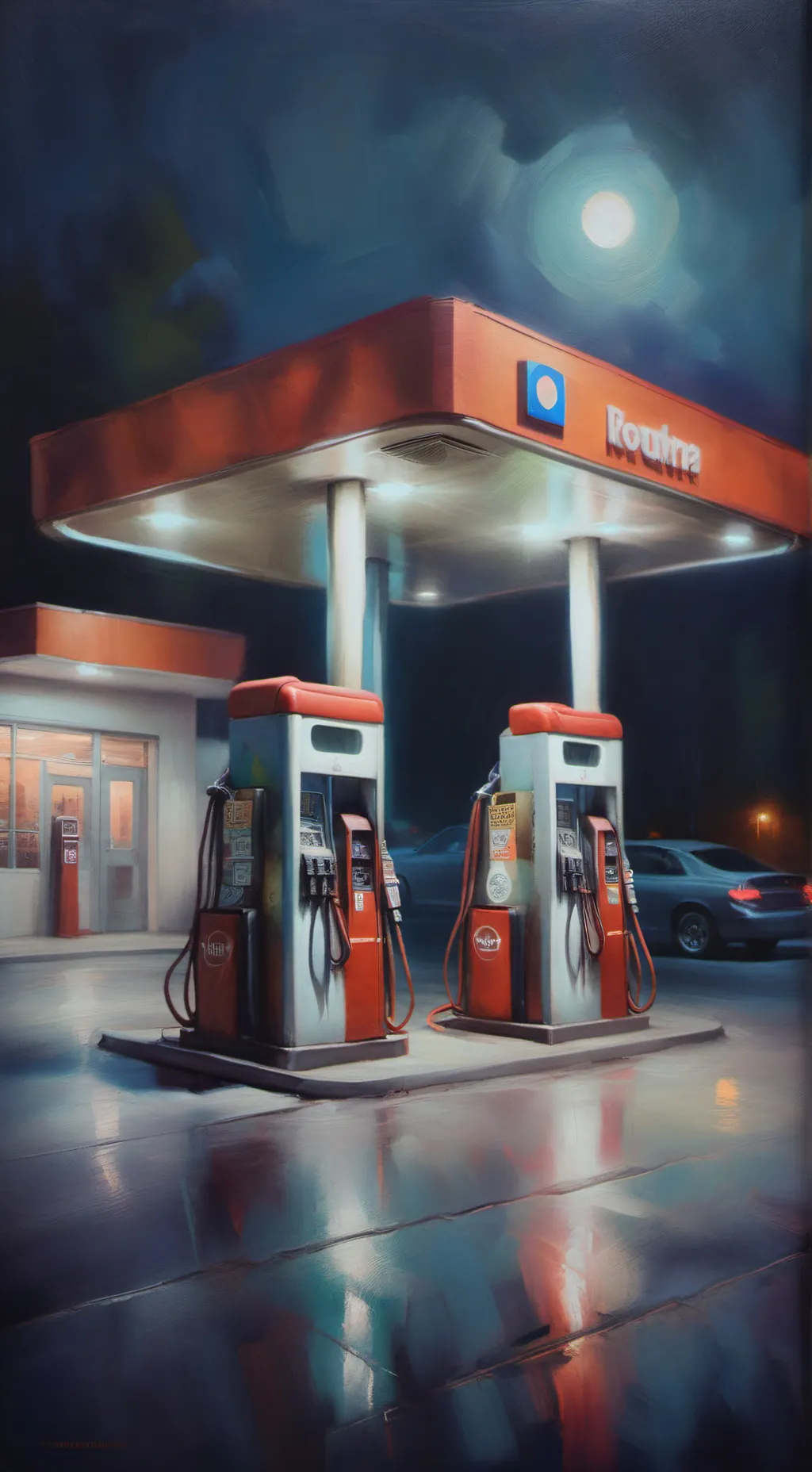 ai character: SAMS road trip! background