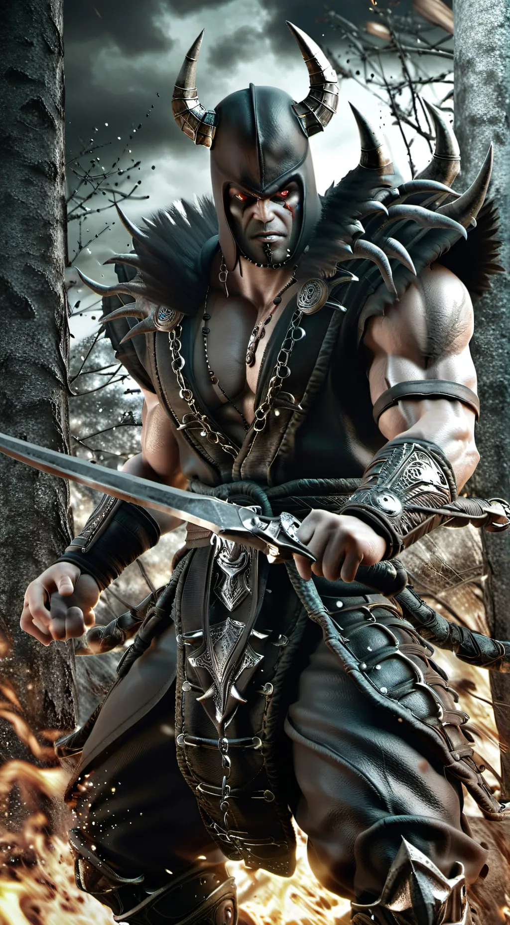 ai character: Shao Kahn  background