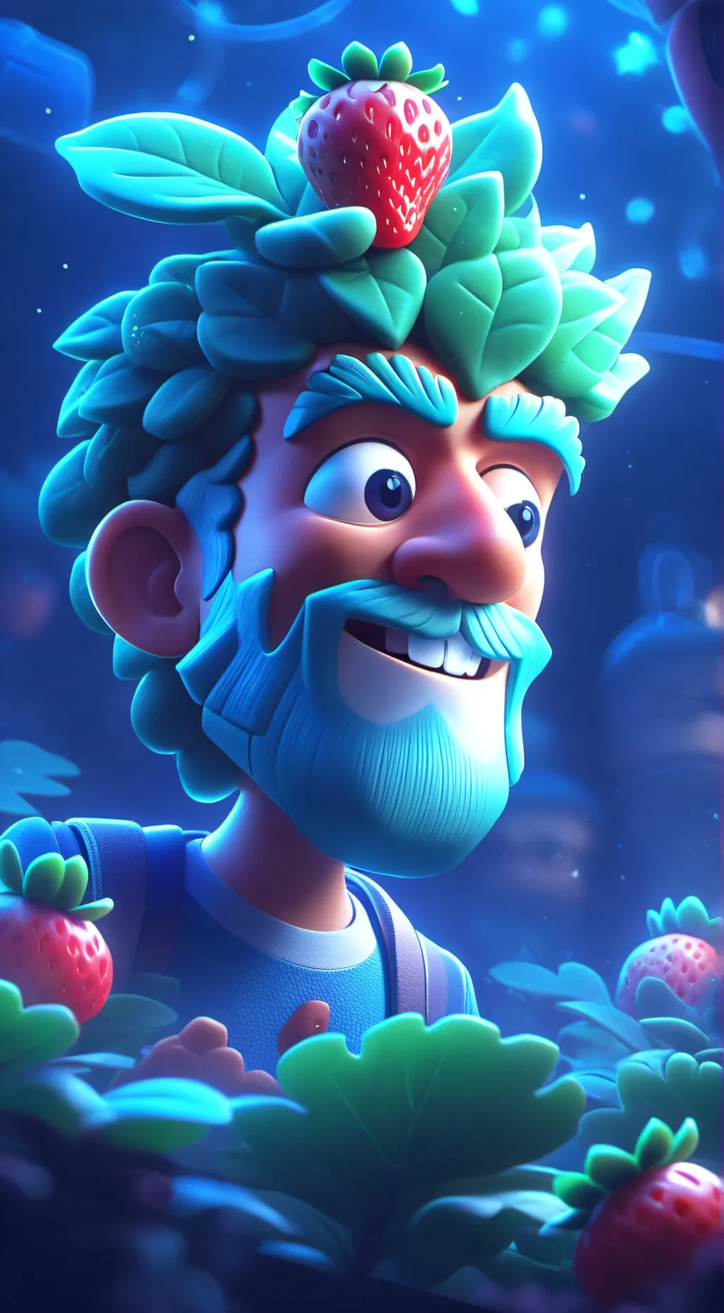 ai character: COSMO X SPROUTTTTT background