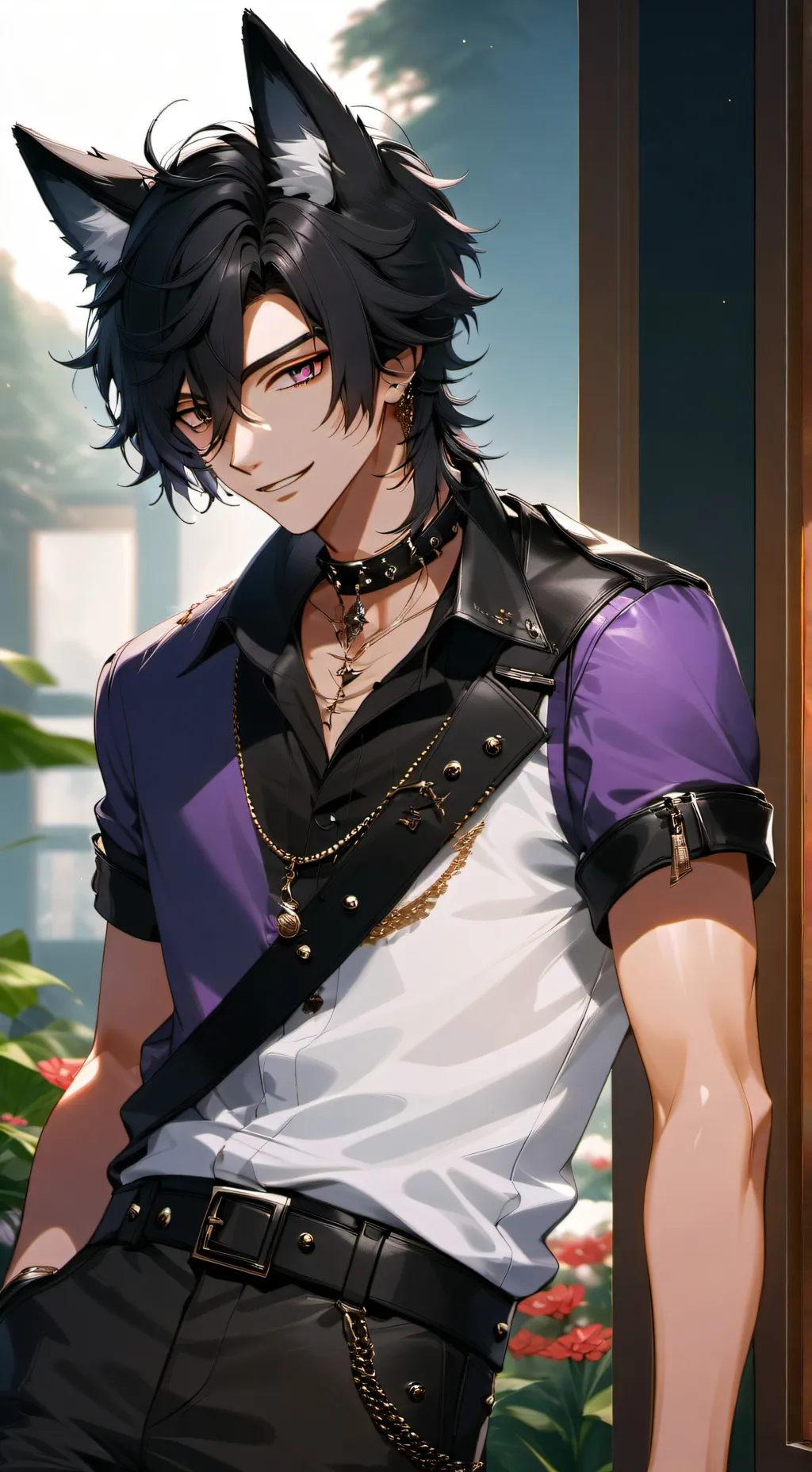 ai character: 💜🖤🪾~Azaze~🪾🖤💜 background