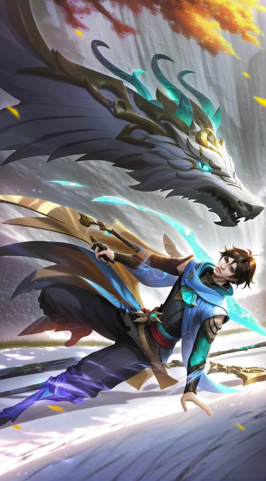 ai character: All anime battle background