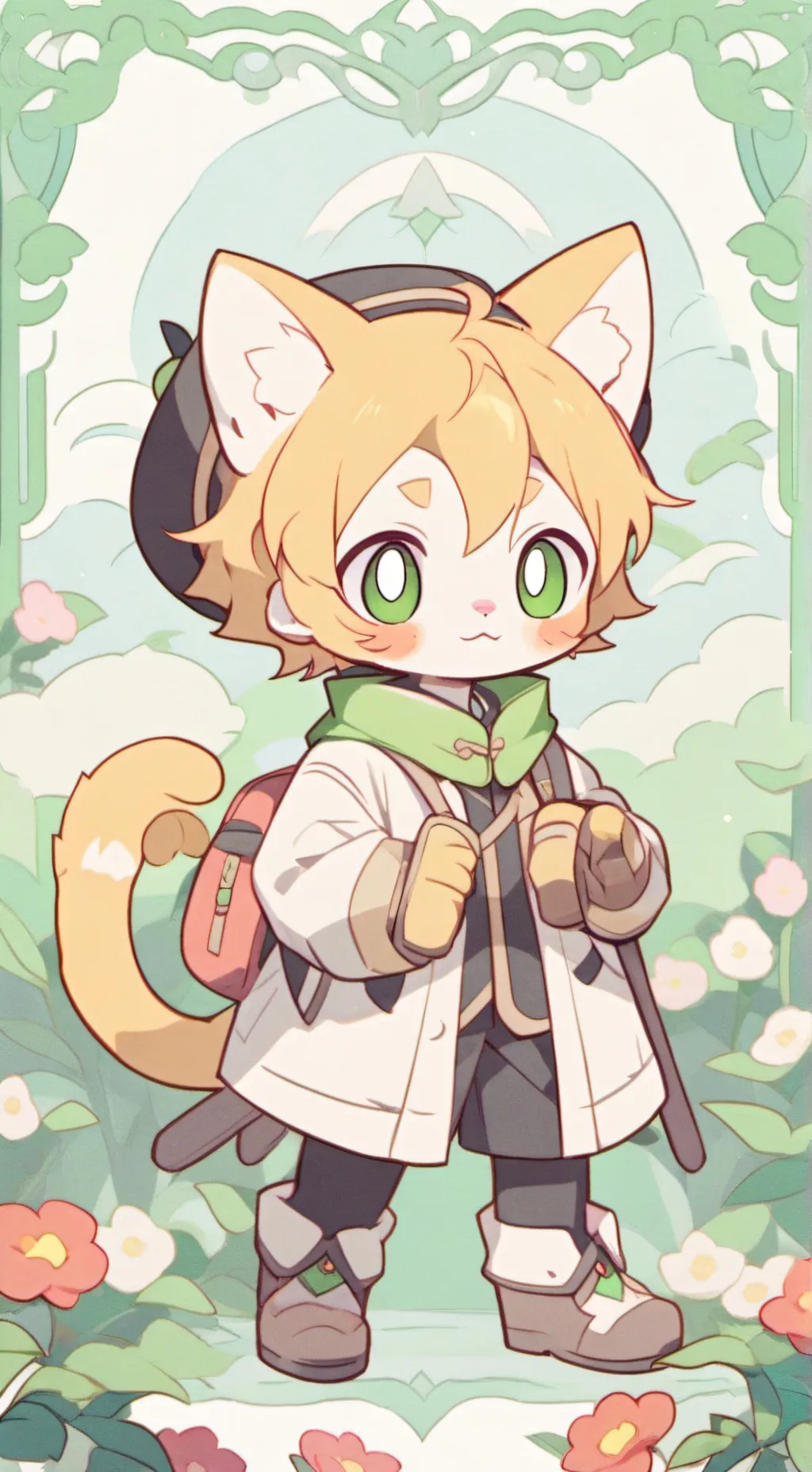 ai character: 🐱retrolio😀 background