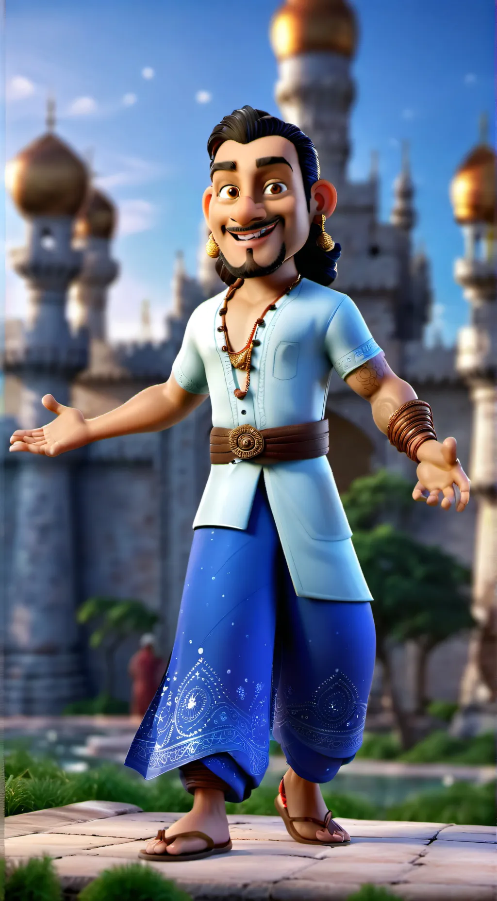 ai character: Habibi Indian  background