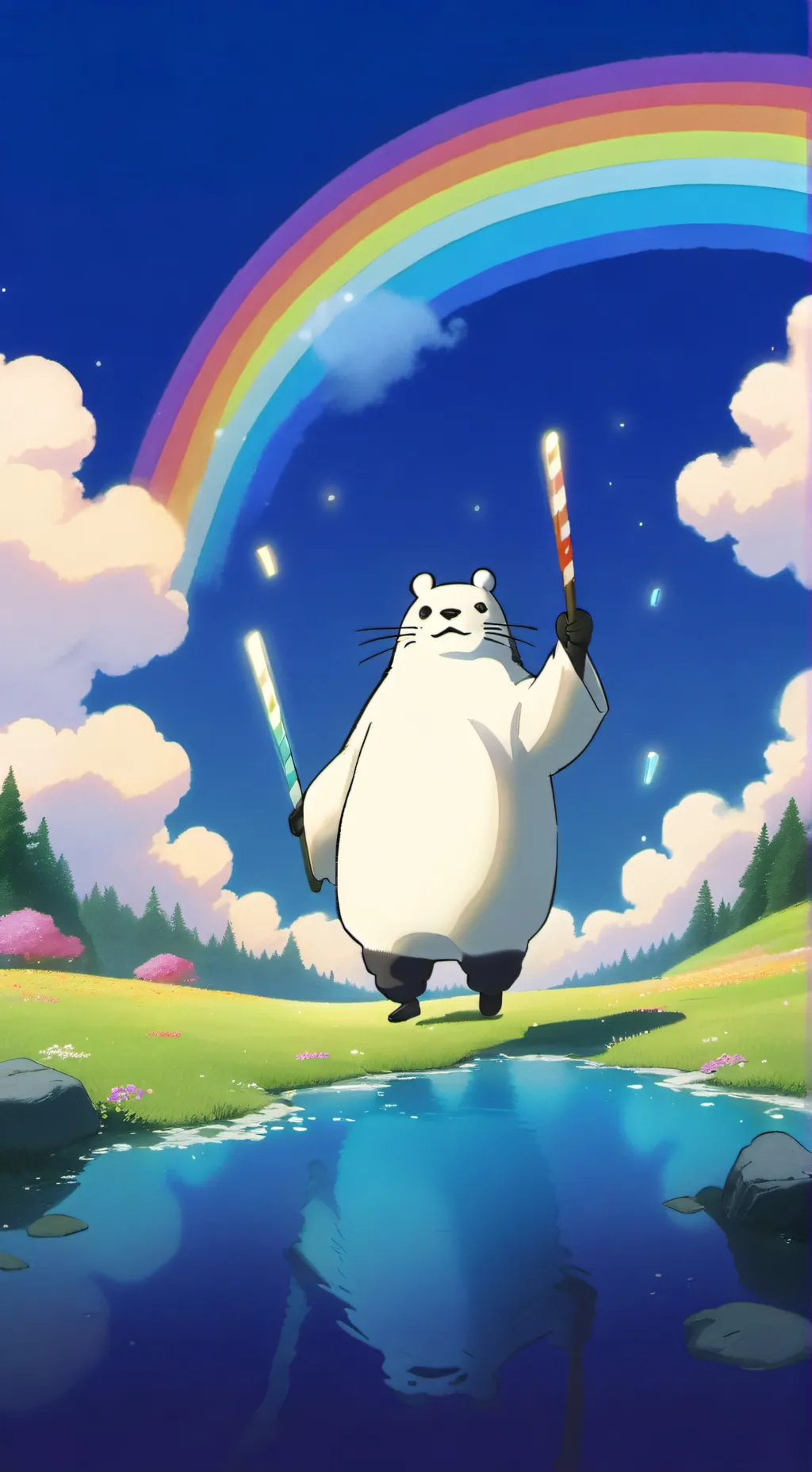 ai character: CelebrationFree-RP background