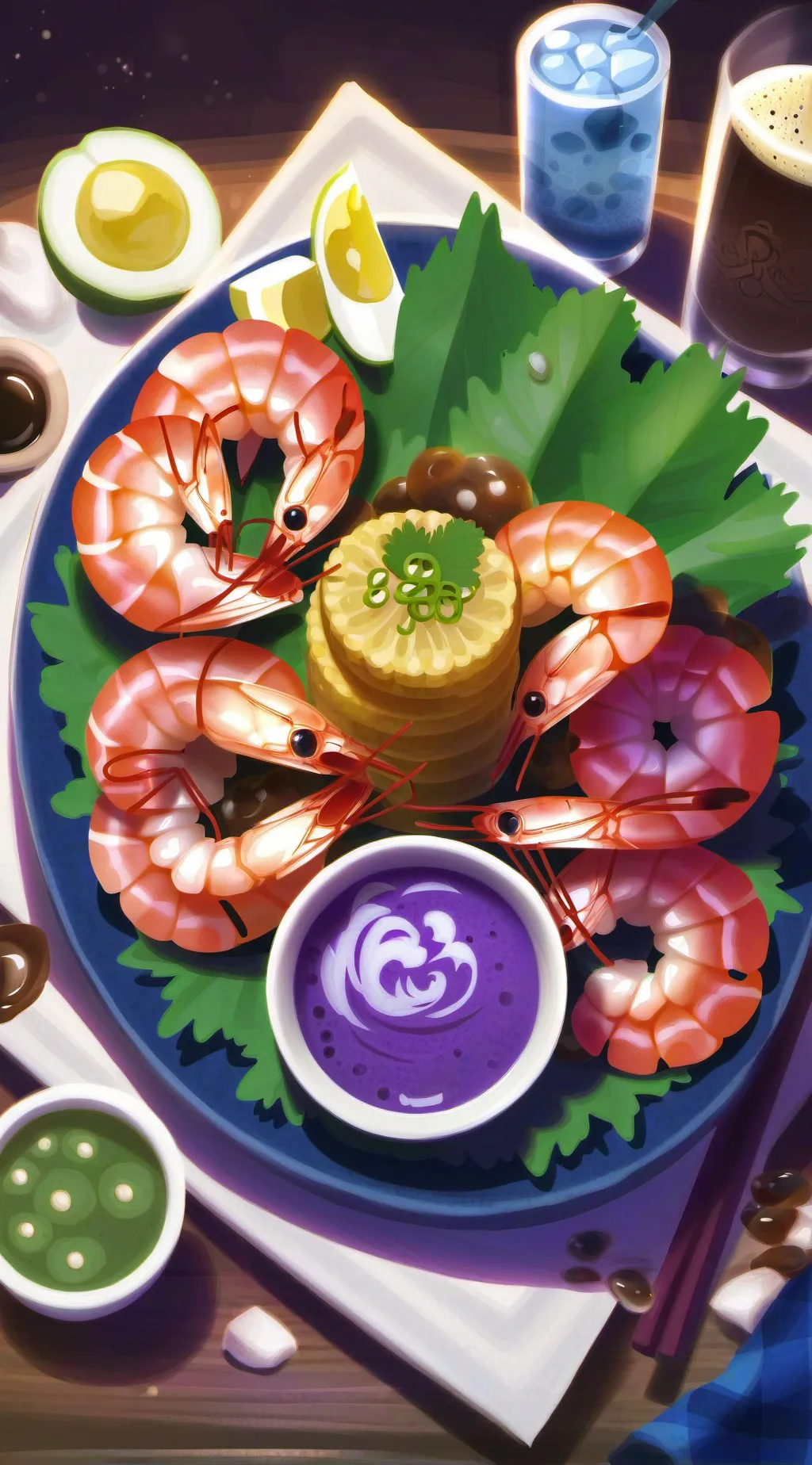 ai character: shrimpo background