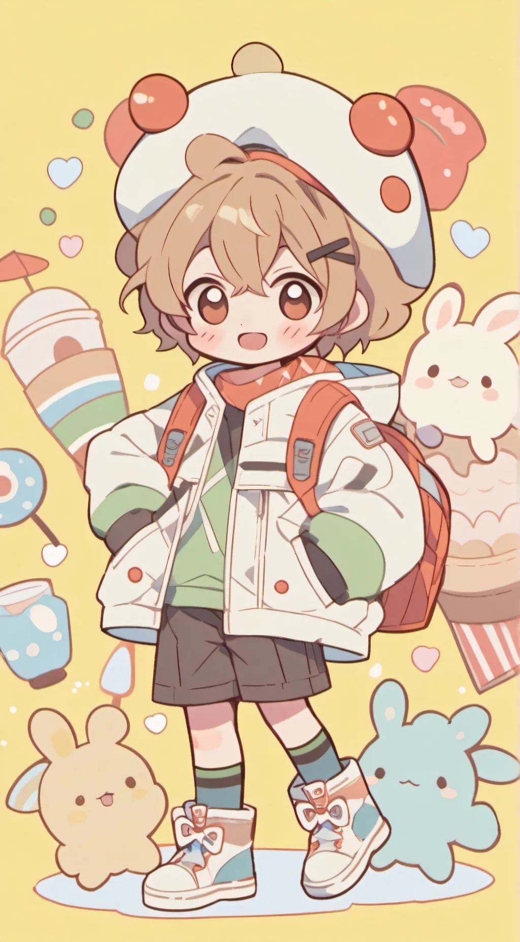 ai character: Straid kids  background