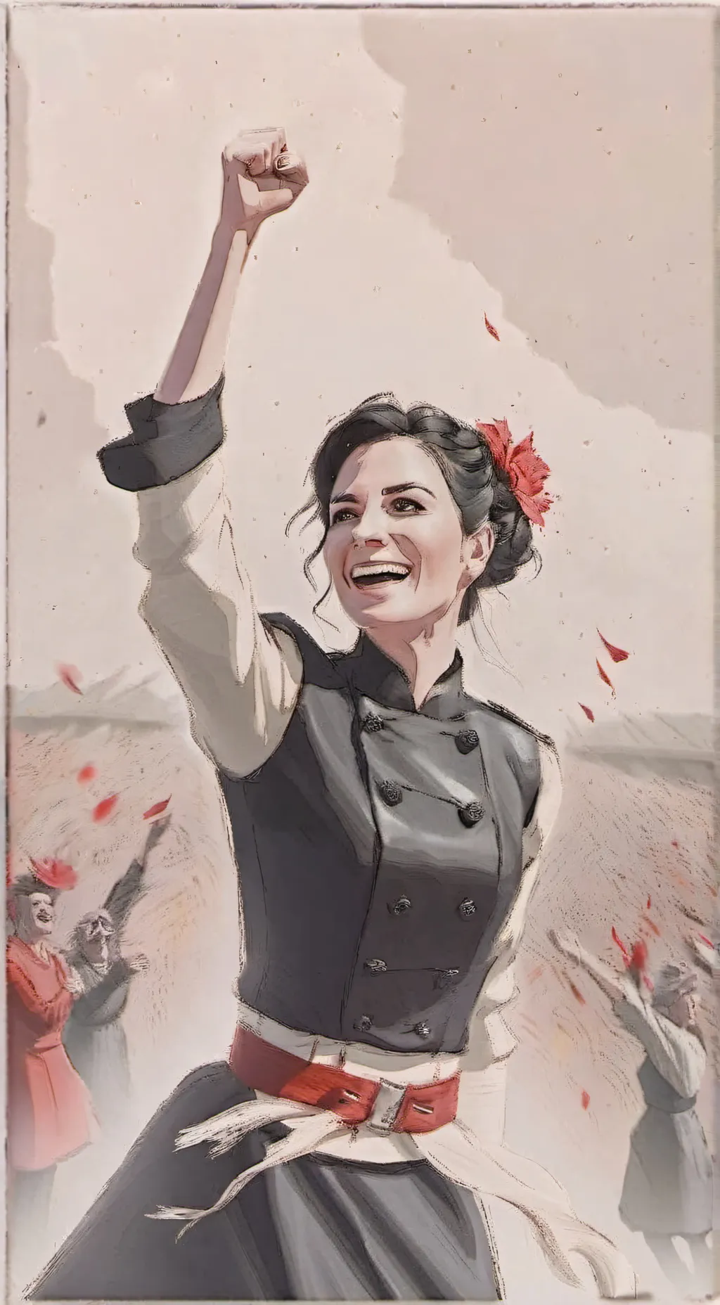 ai character: Billie Elish/ u background