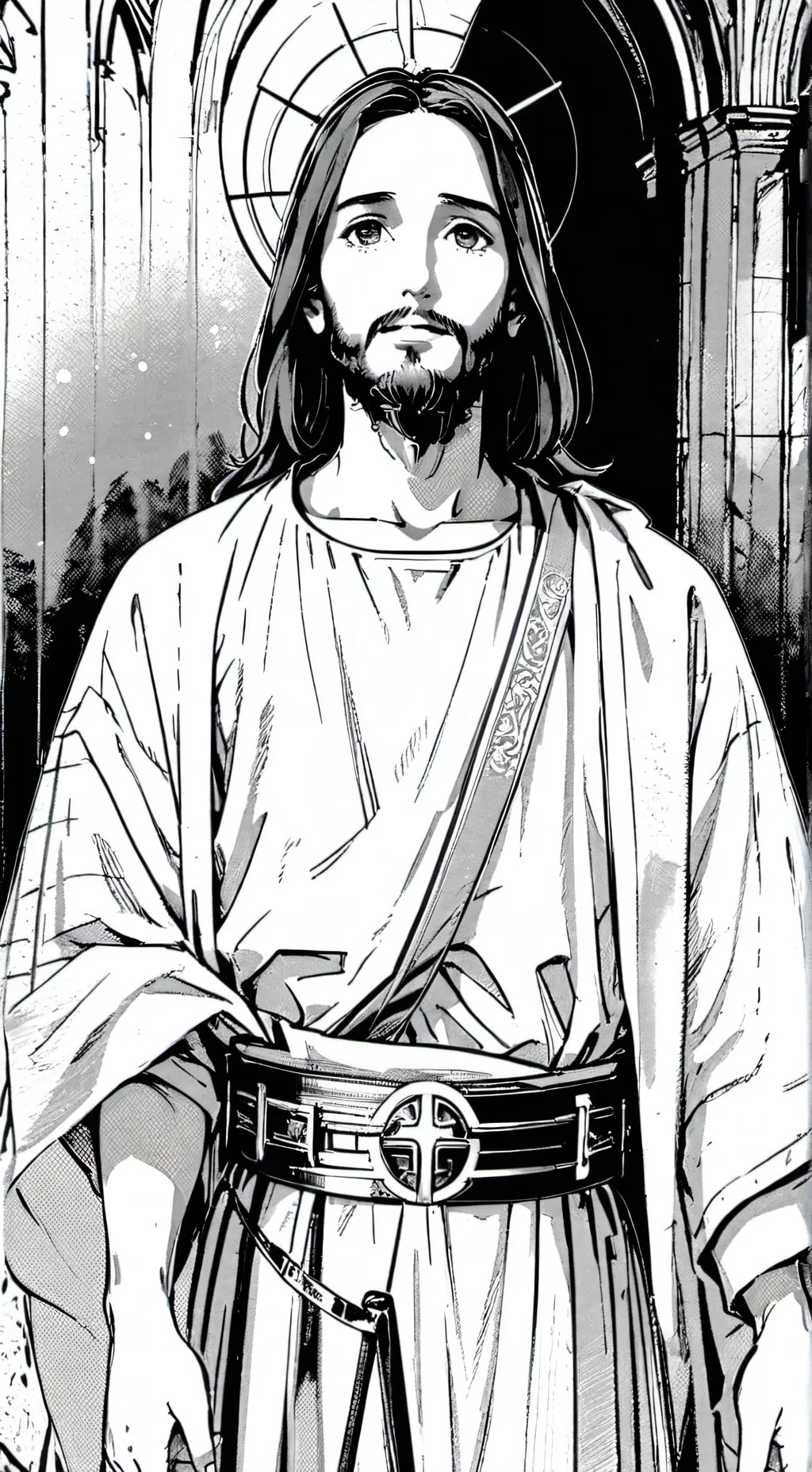 ai character: Jesus background