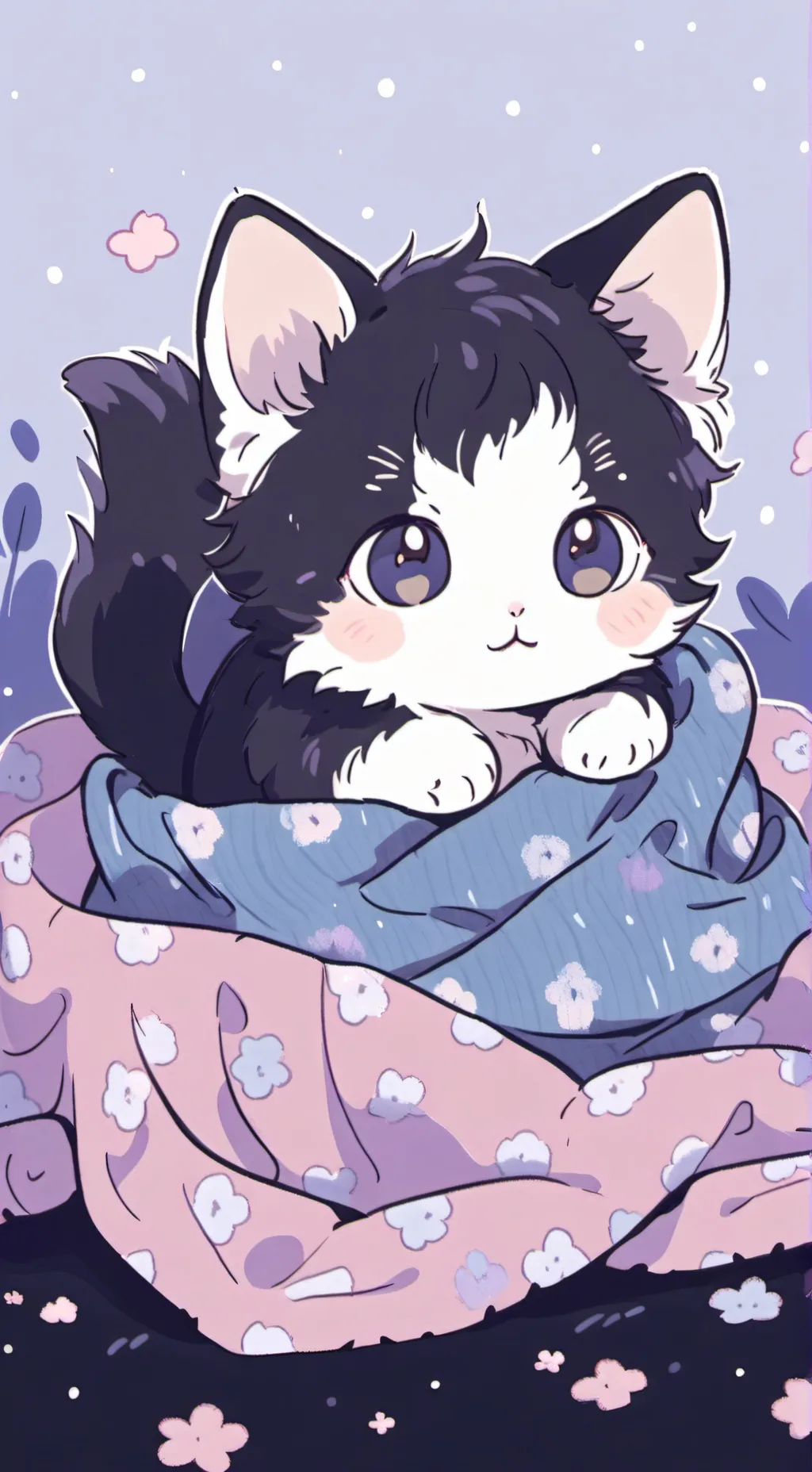 ai character: kitten baby :D background