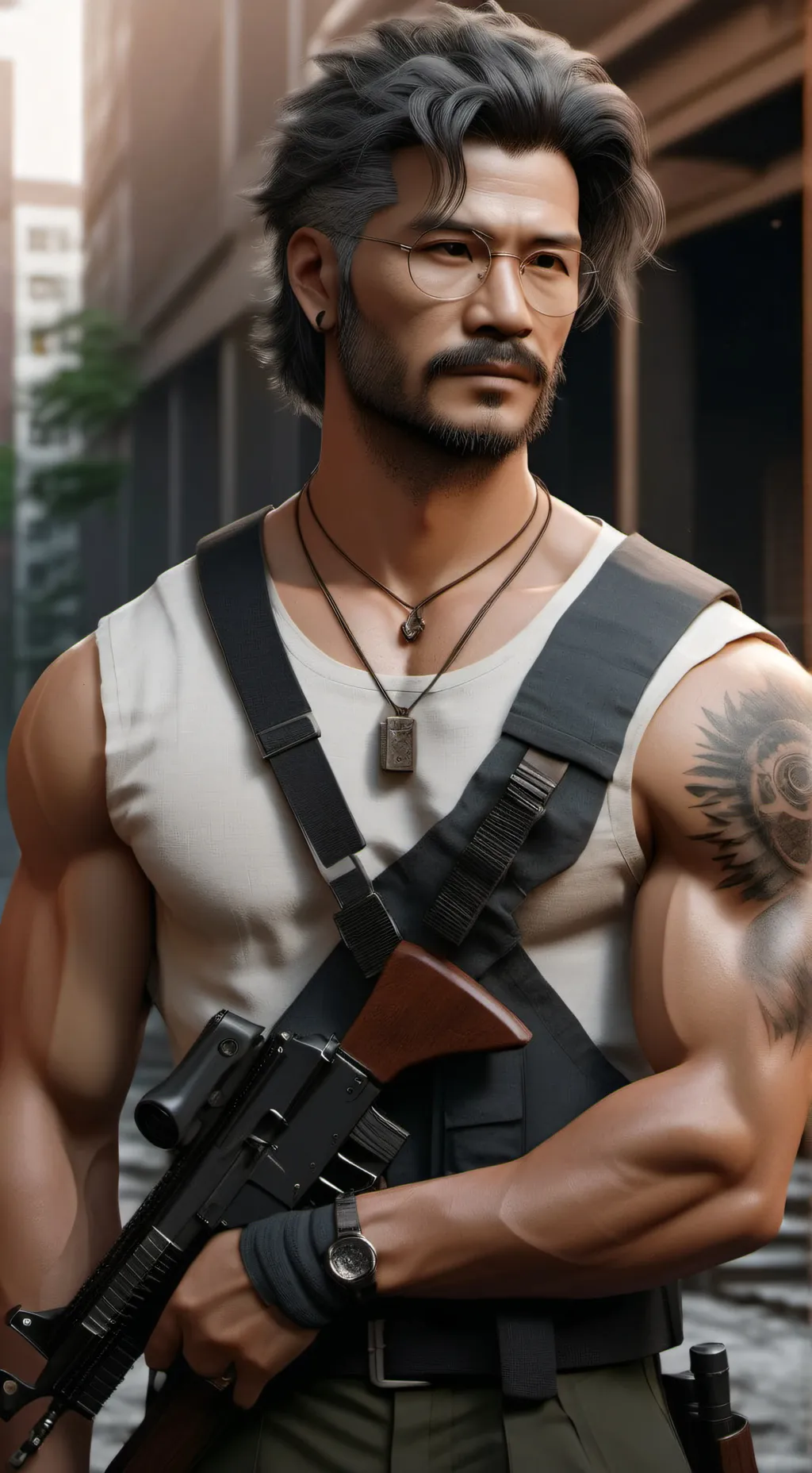 ai character: Army background