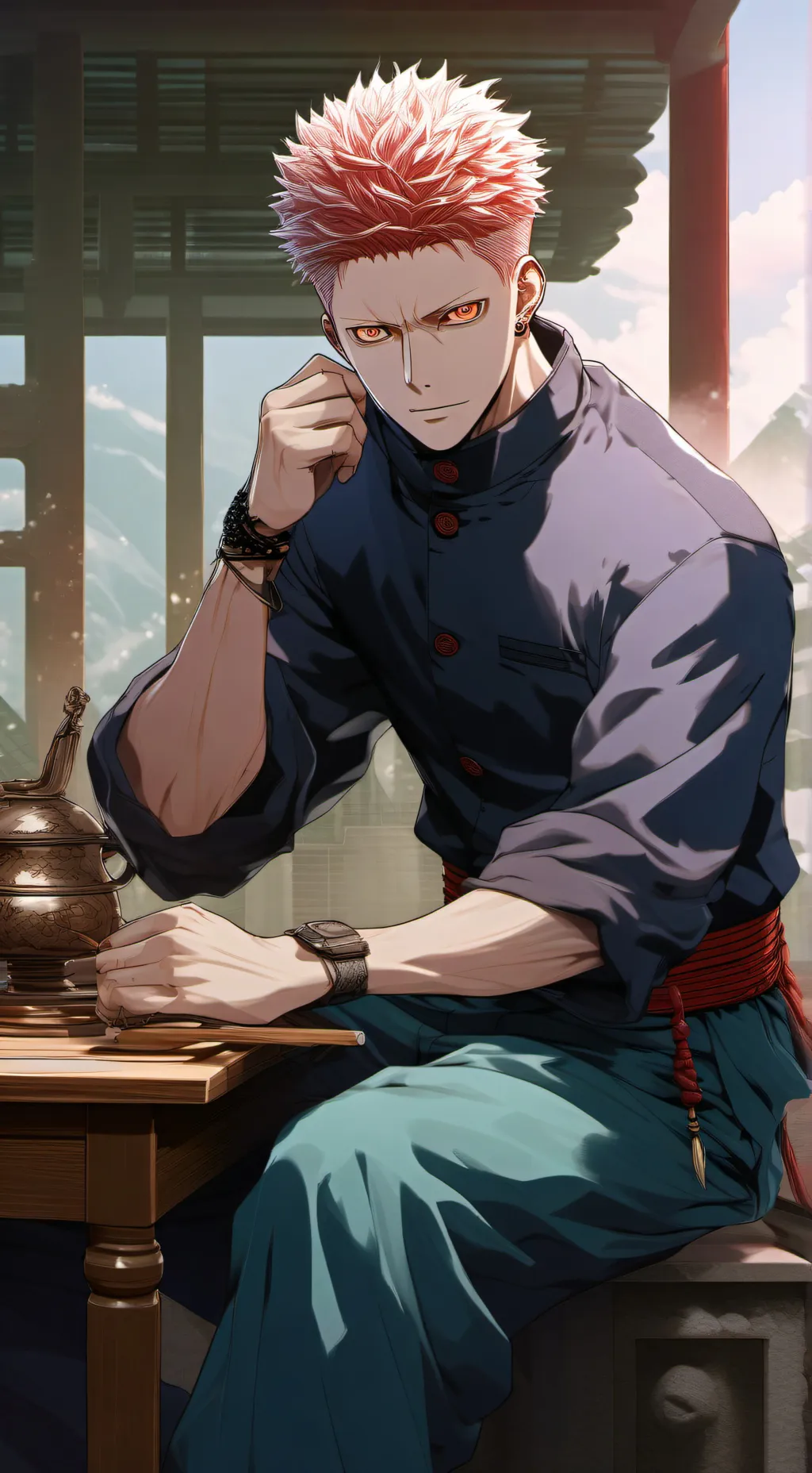 ai character: jjk×tu background