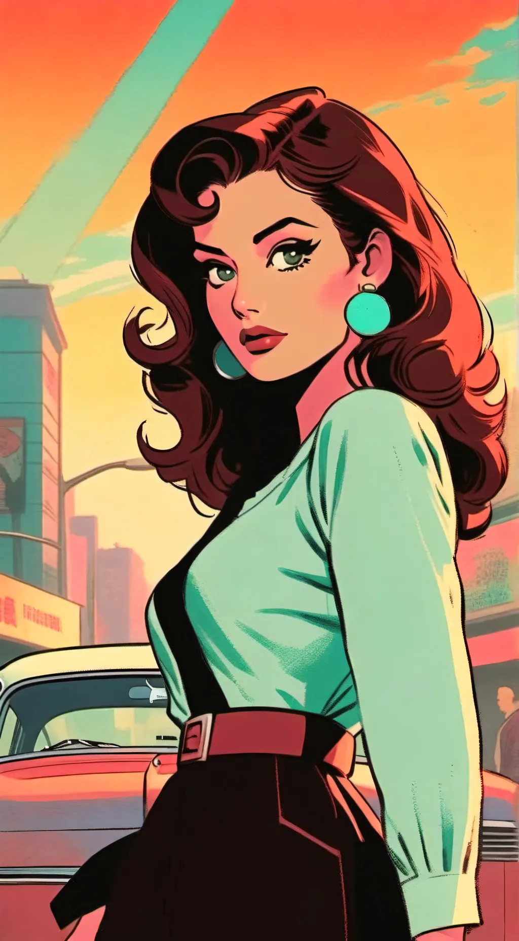 ai character: back from break! background