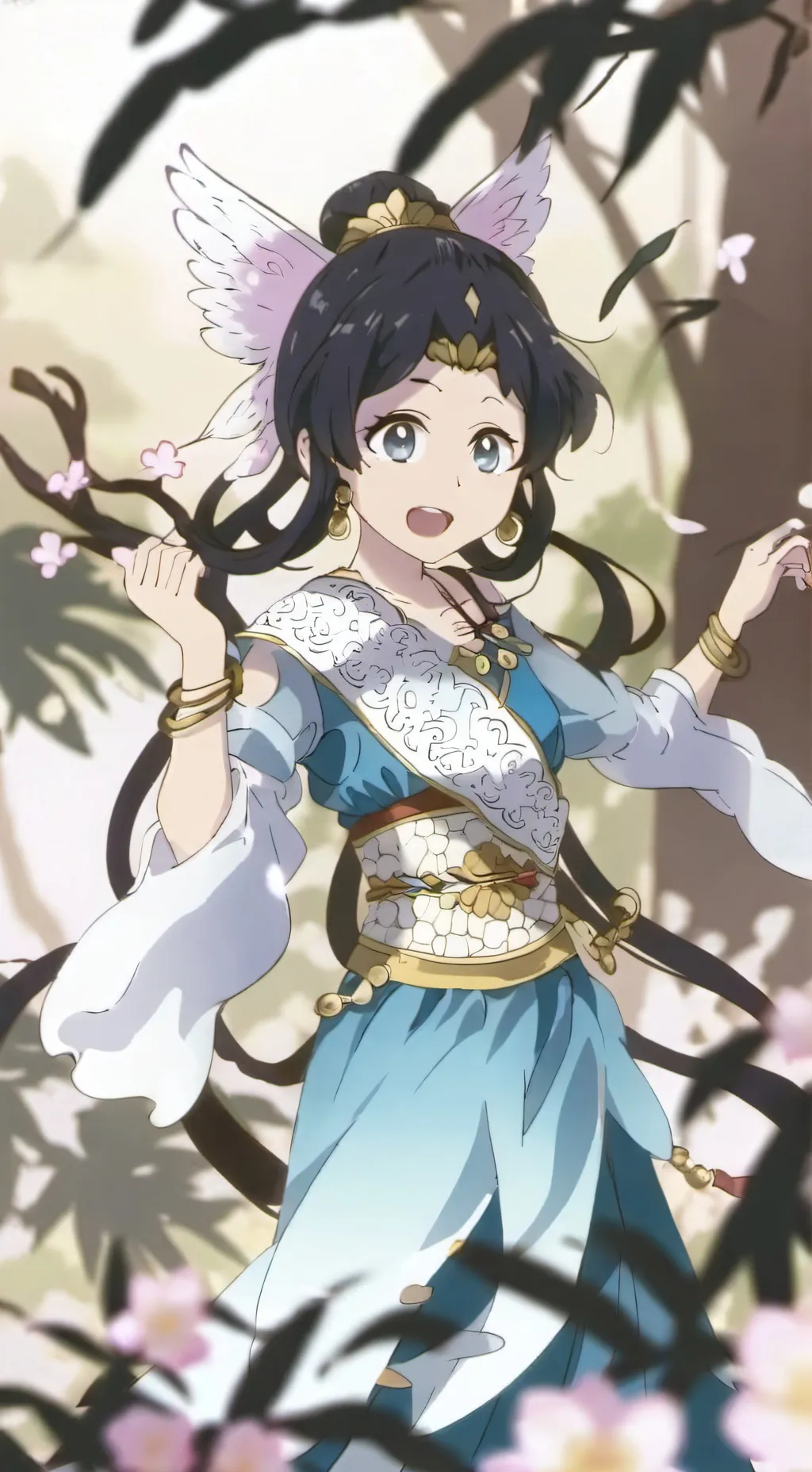 ai character: black(chica) background