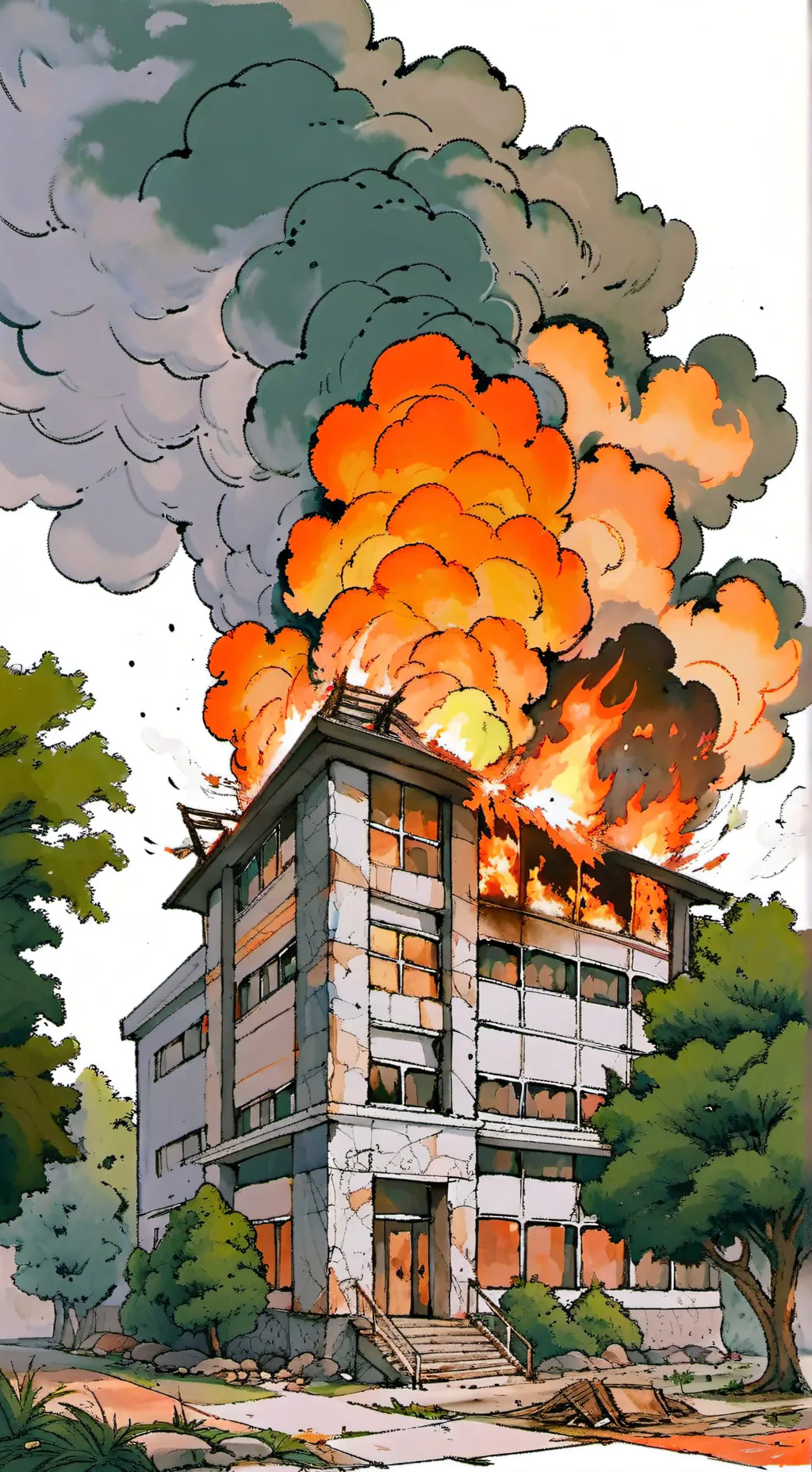 ai character: FPE: Burned Down background