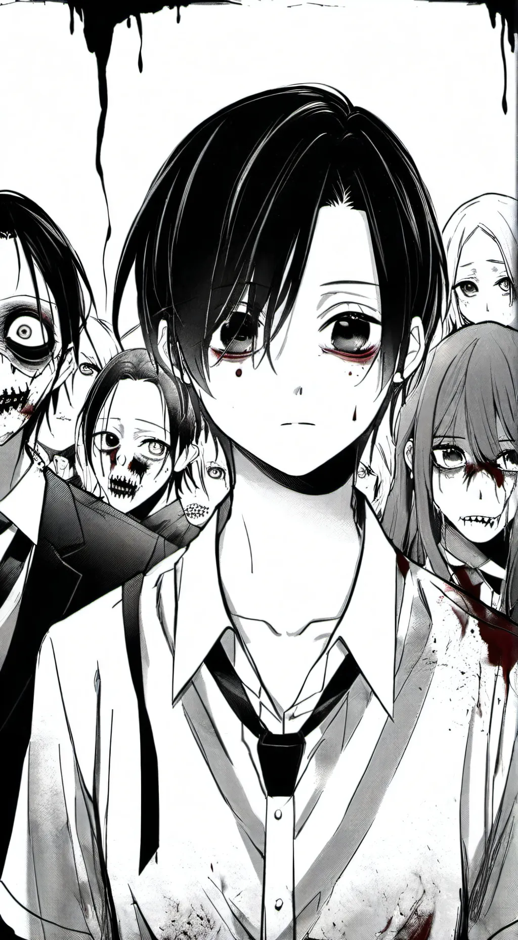 ai character: All of us are dead background