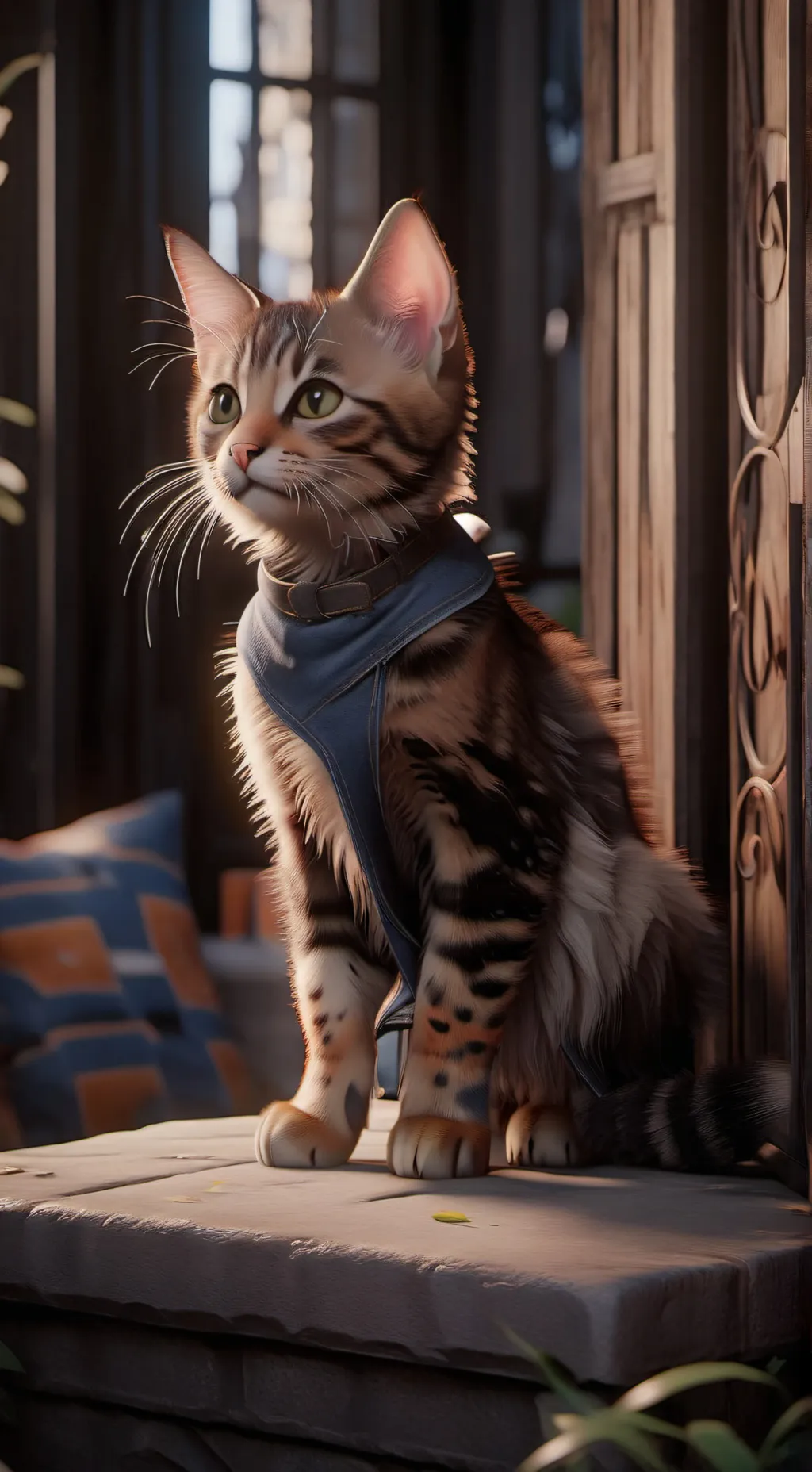 ai character: kitty 🐈🐾 background