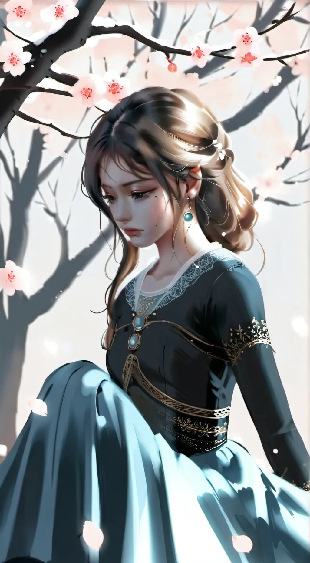 ai character: She wants to ask.. background