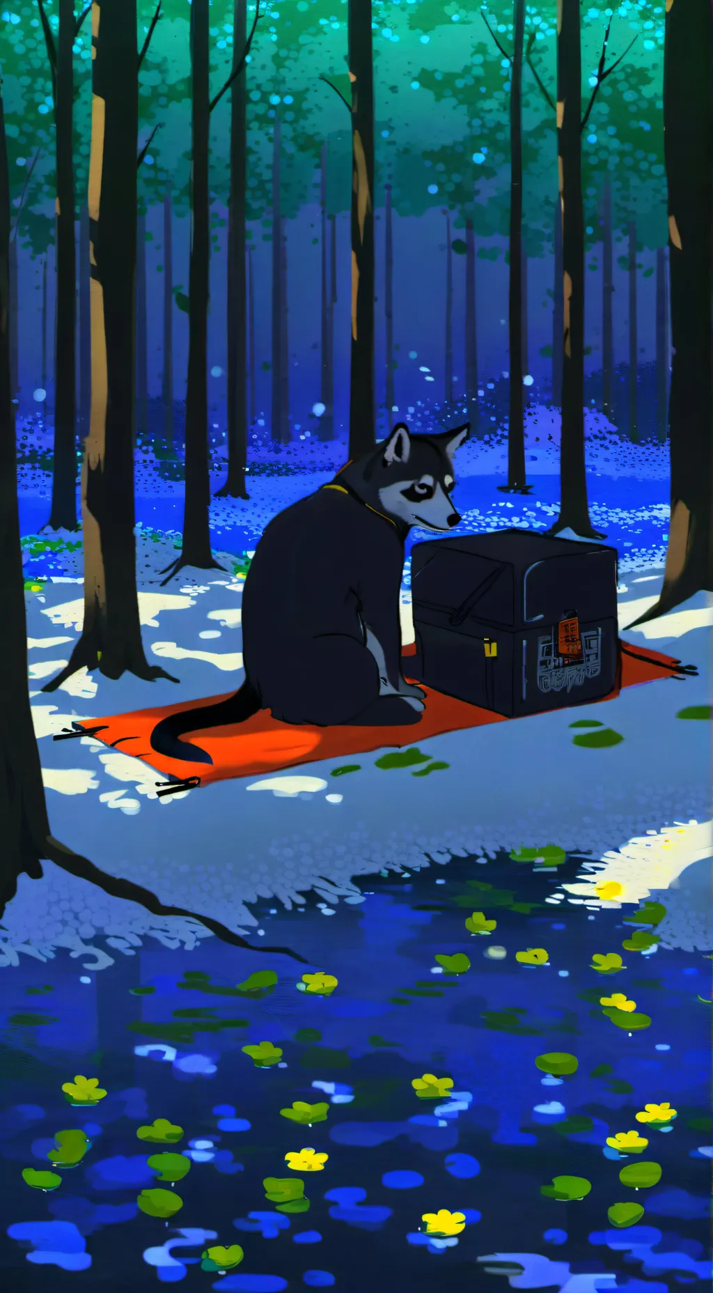 ai character: hh beach background