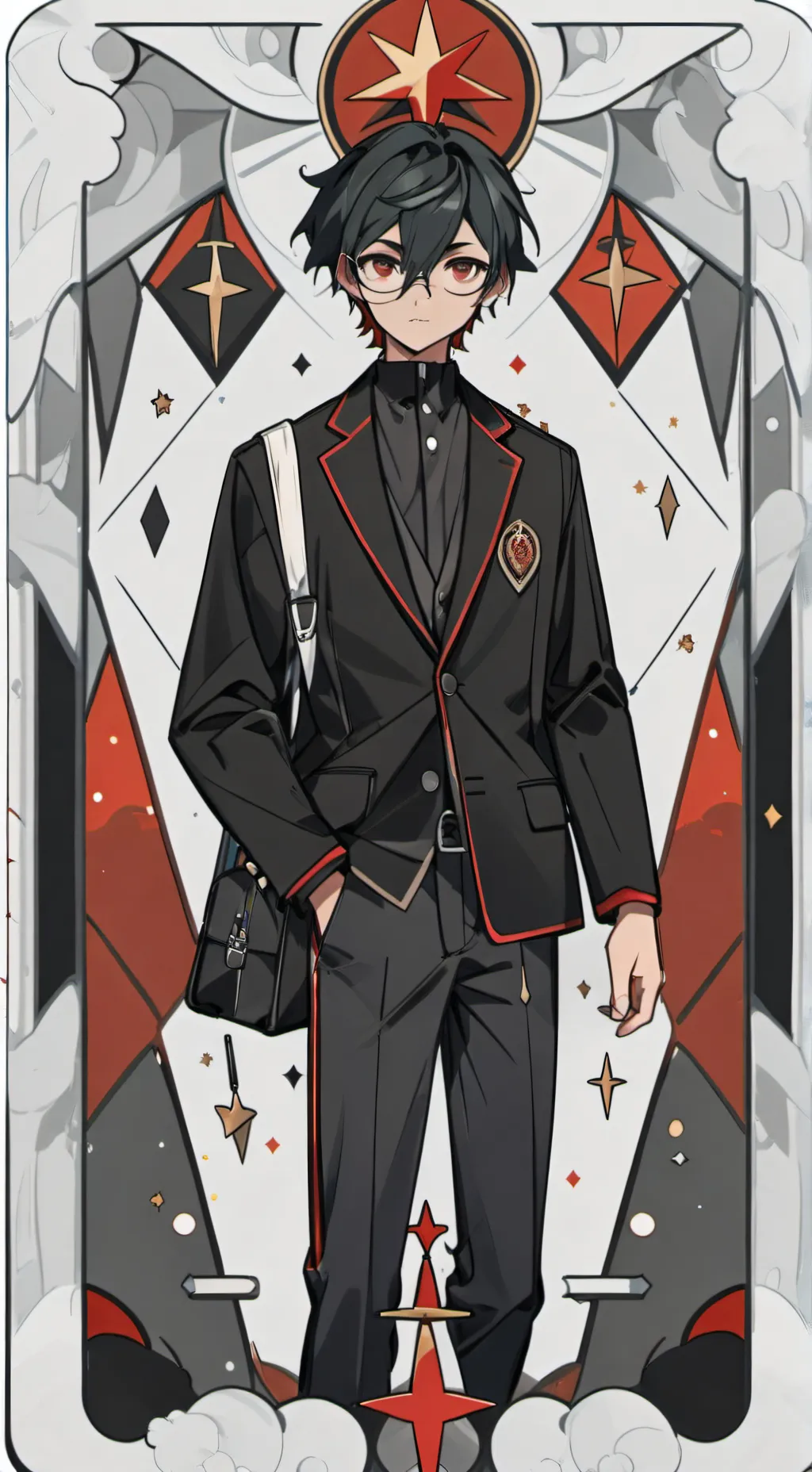 ai character: Red (red rampage) background