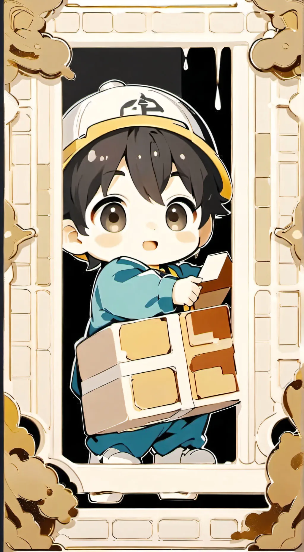 ai character: baby worker background