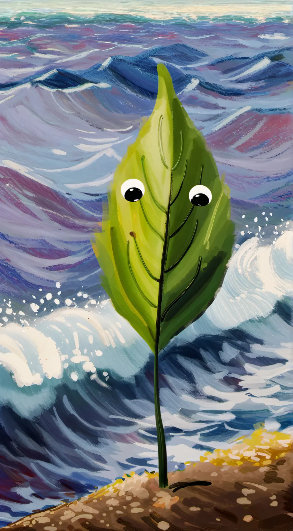 ai character: Leafy background