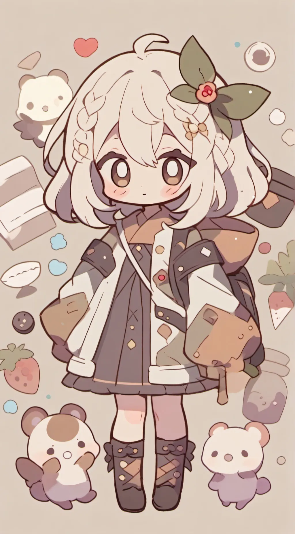 ai character: niña laboratorio❤🦋 background