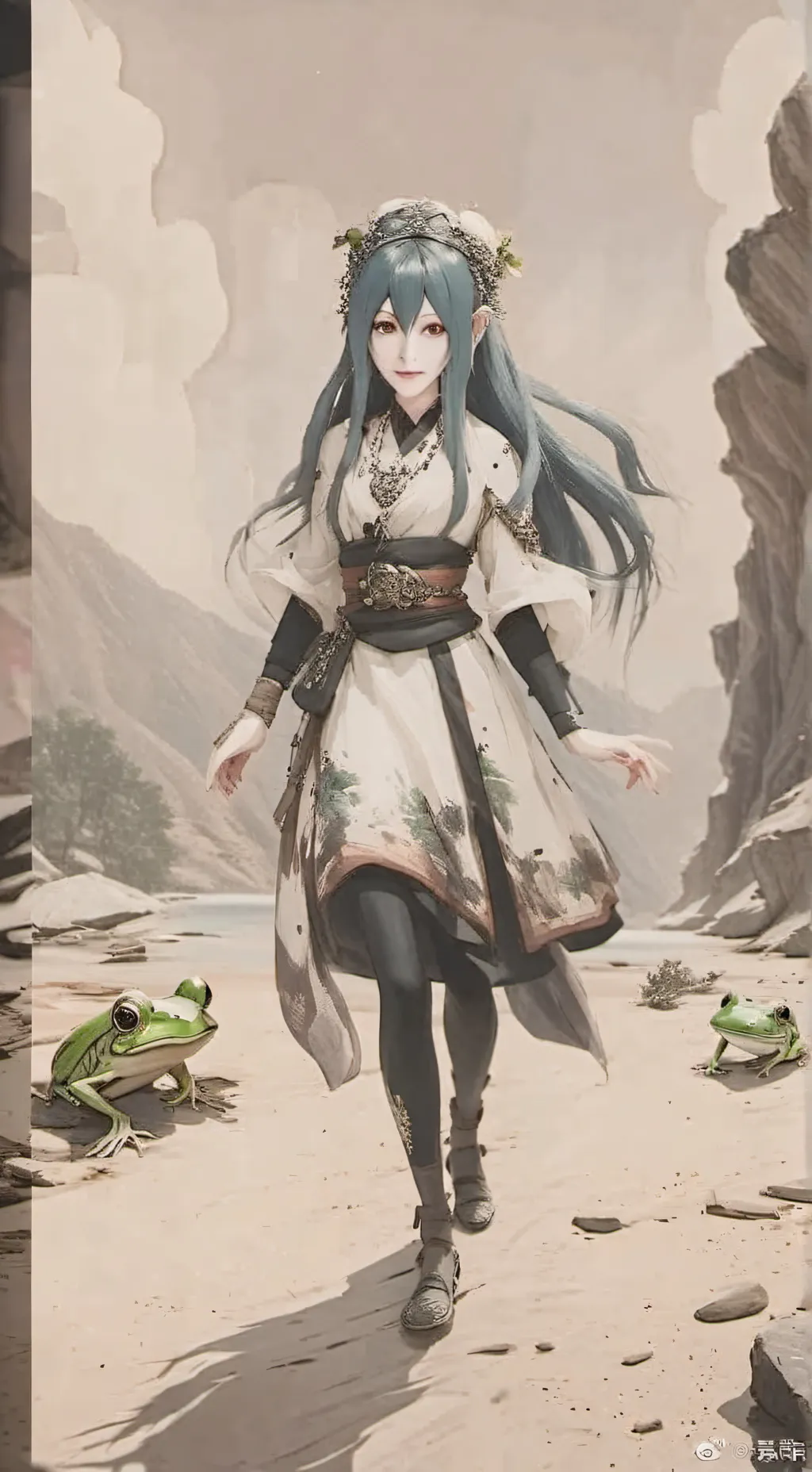 ai character: tsuyu asui background