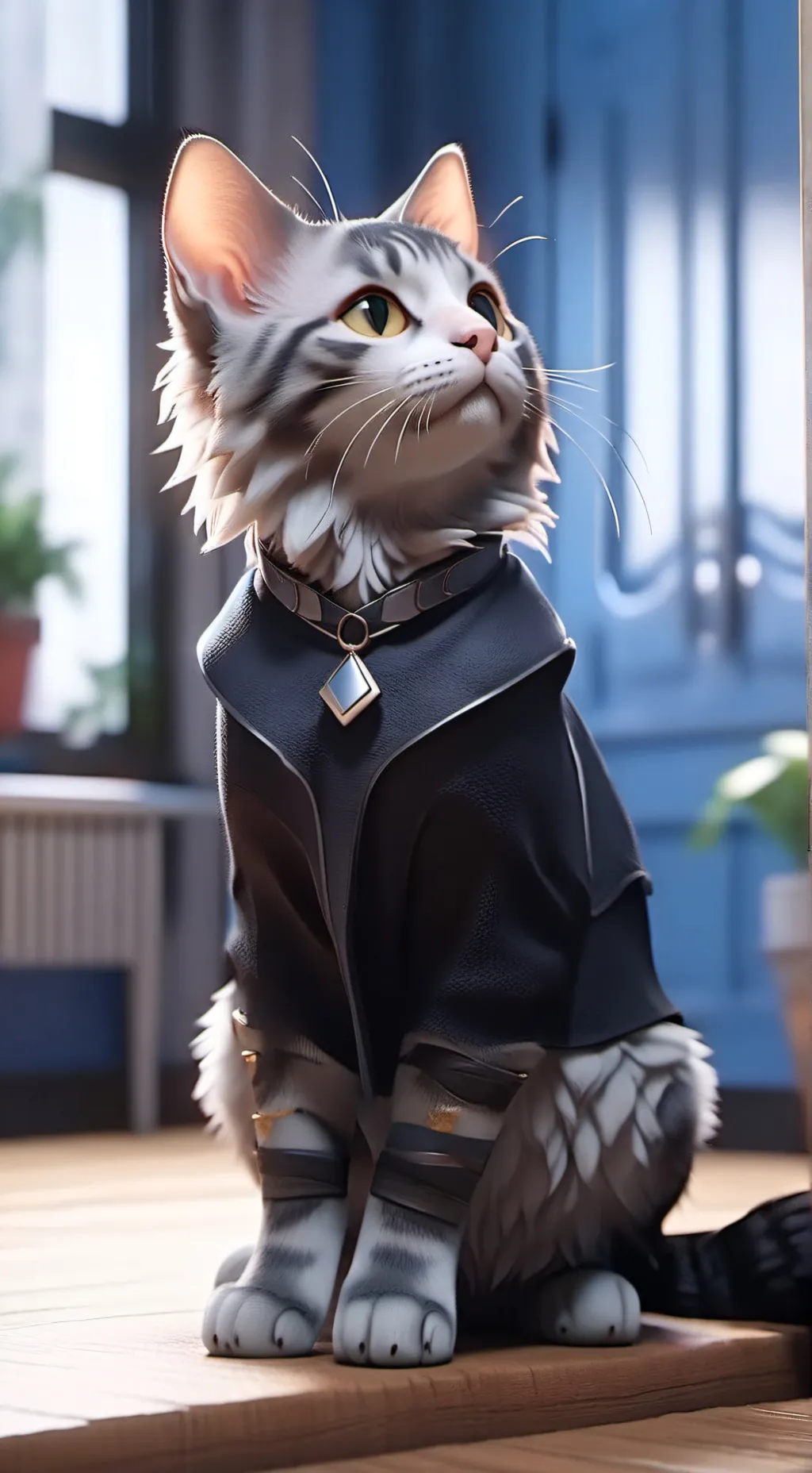 ai character: cat mom background