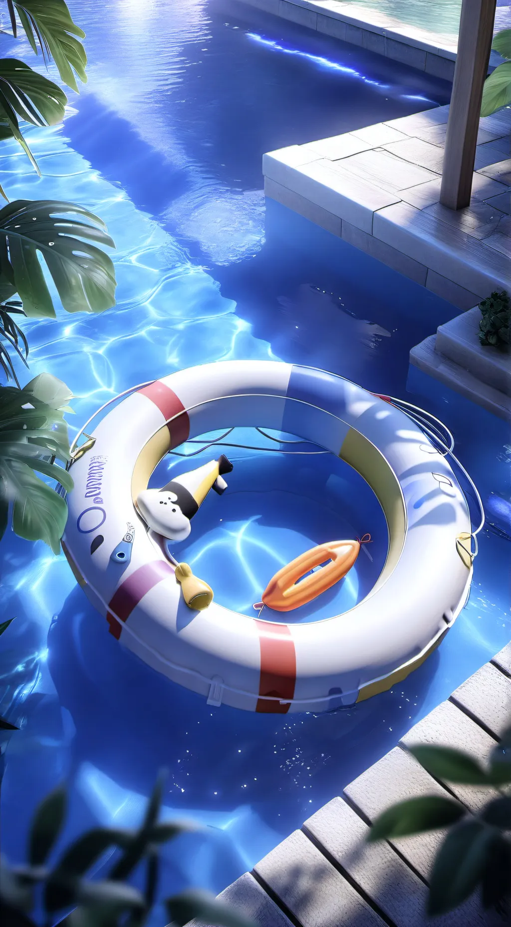 ai character: ◇ pool party ◇ background