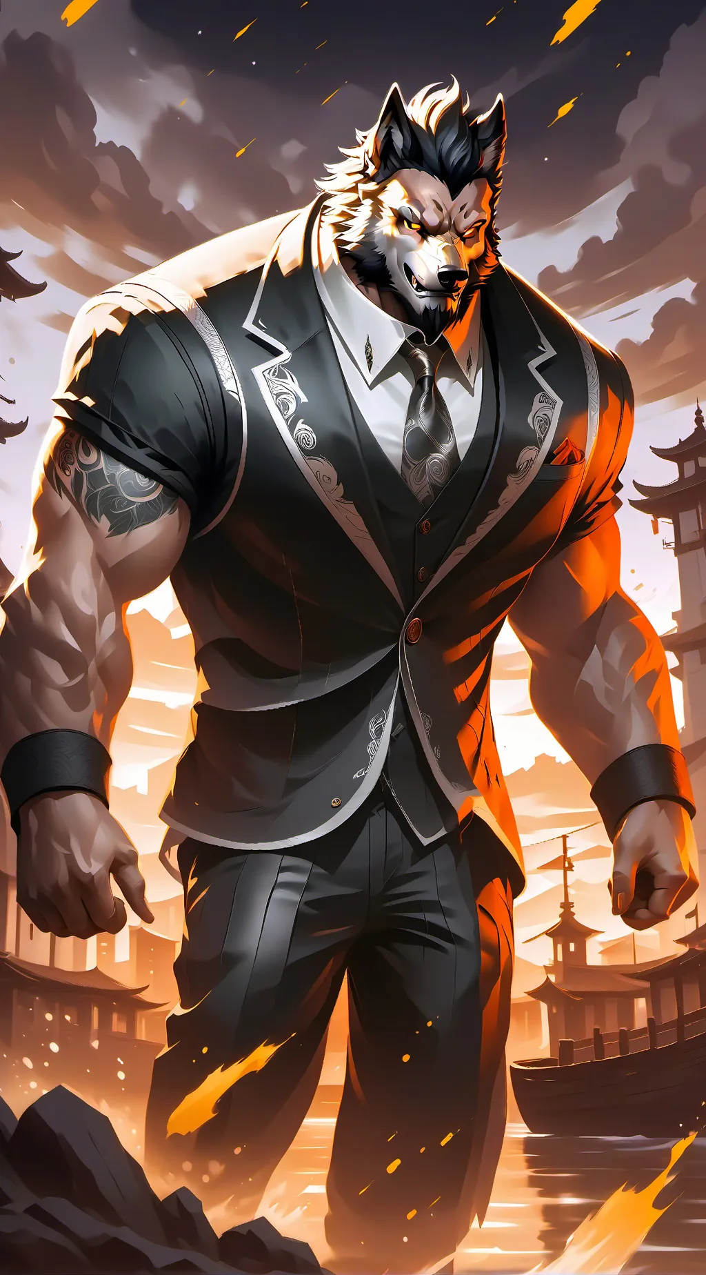 ai character: Lupo kan  background