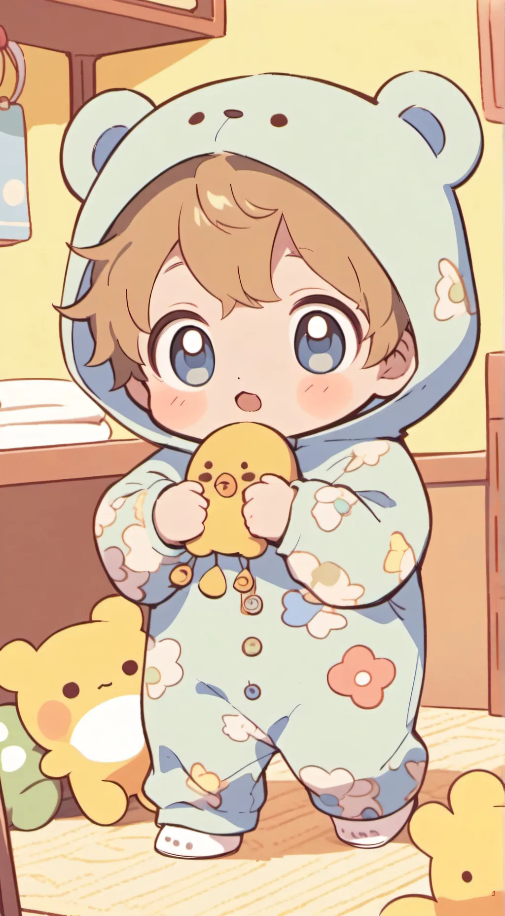 ai character: baby cute background