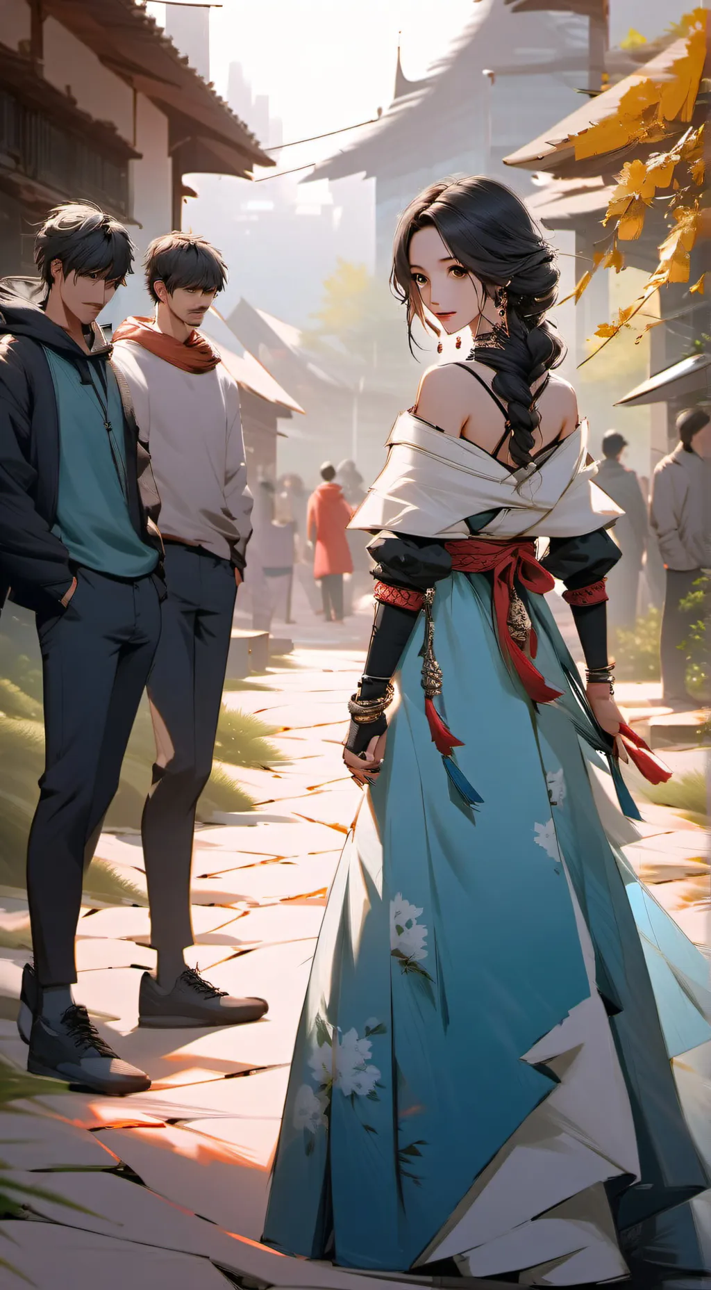 ai character: Leima  background