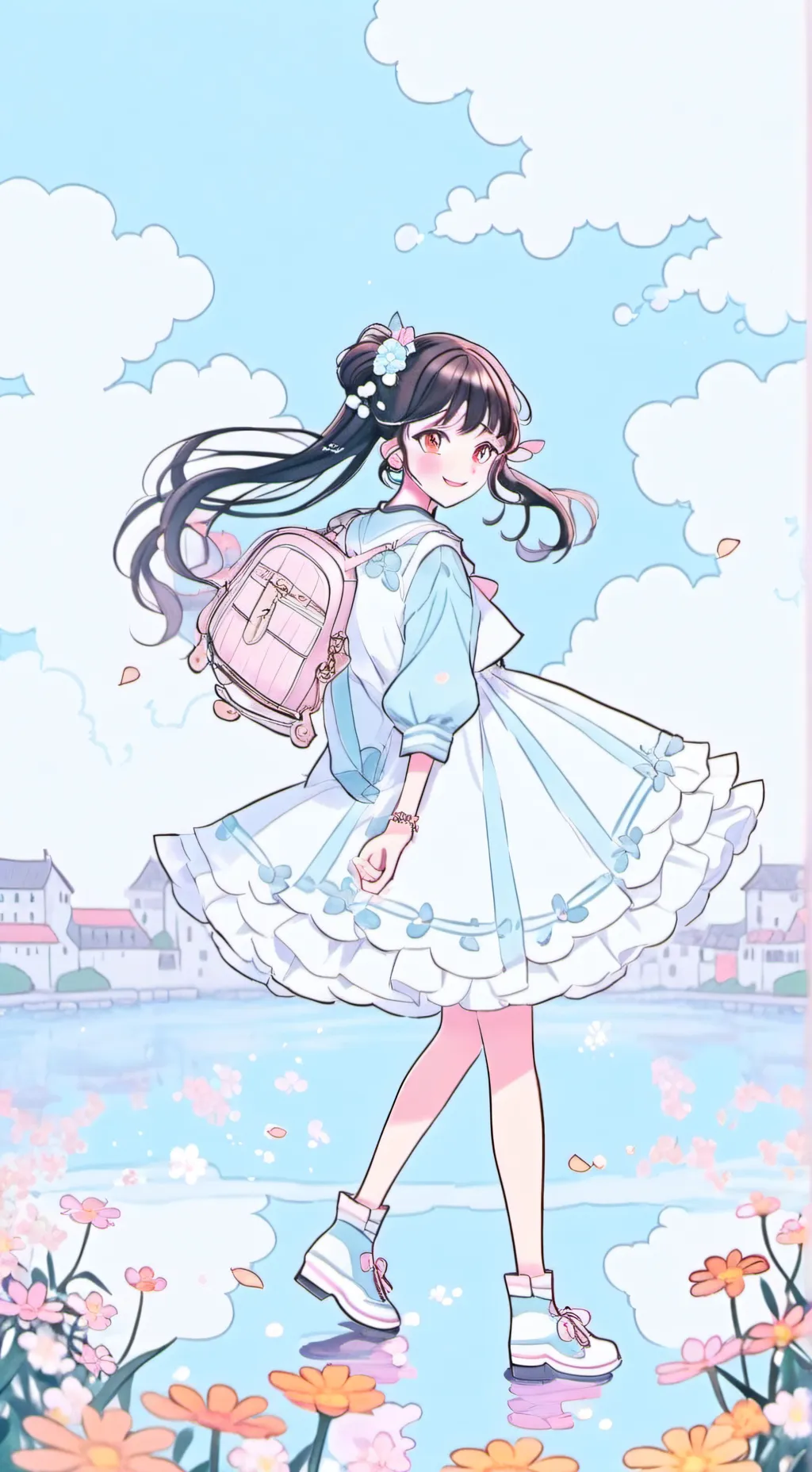 ai character: chica normal  background