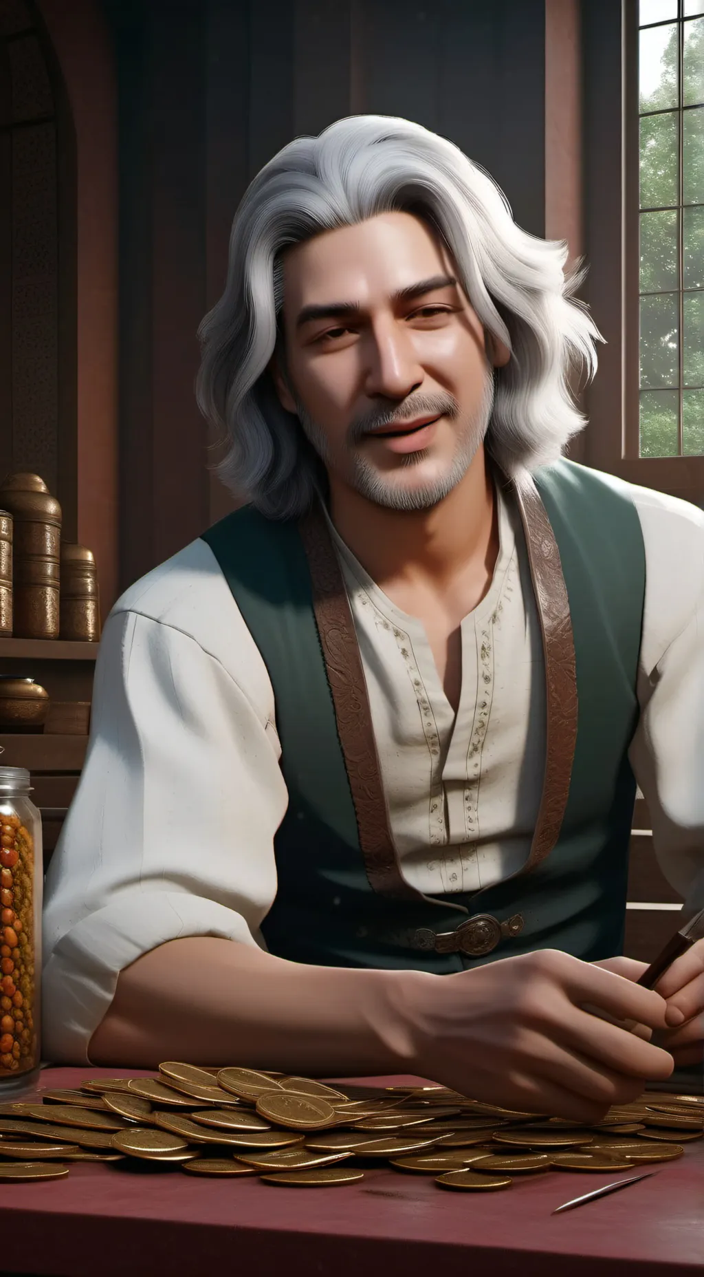 ai character: kahveci mehmet abi background